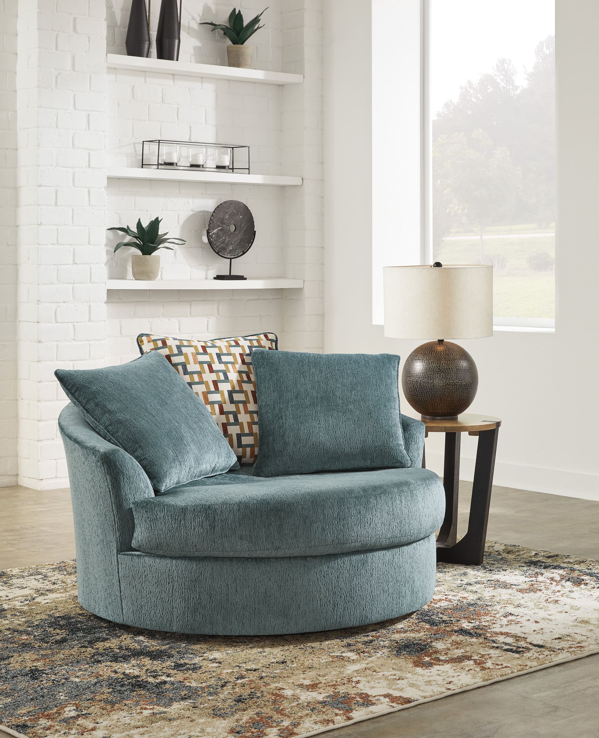 Laylabrook Polyester Oversized Swivel Accent Chair