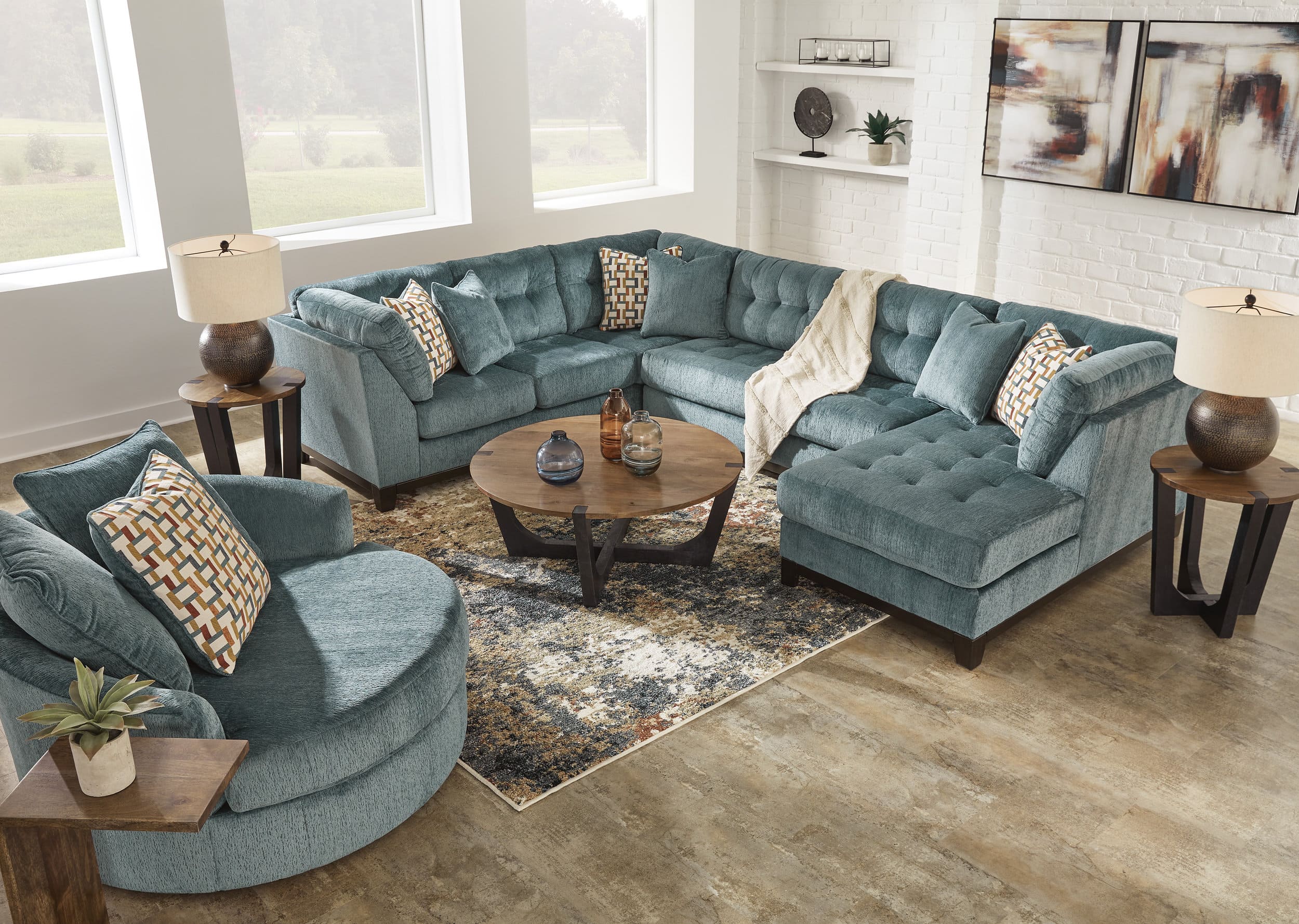 Laylabrook Polyester Oversized Swivel Accent Chair