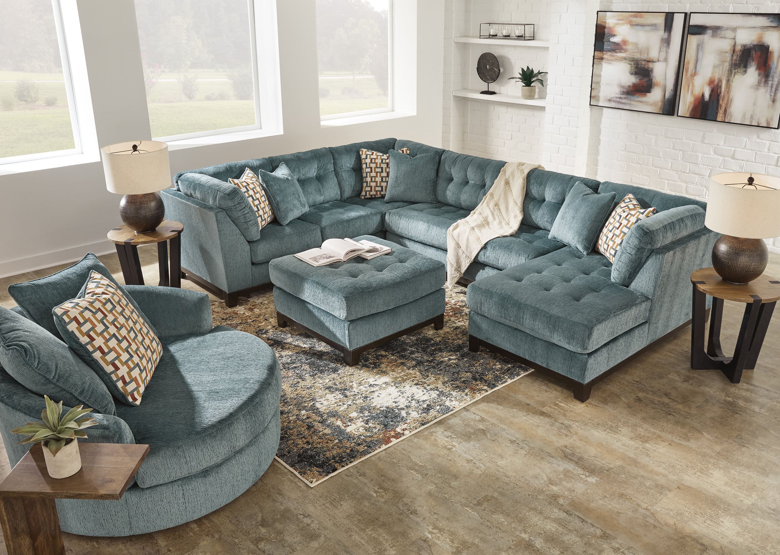 Laylabrook Polyester Oversized Swivel Accent Chair