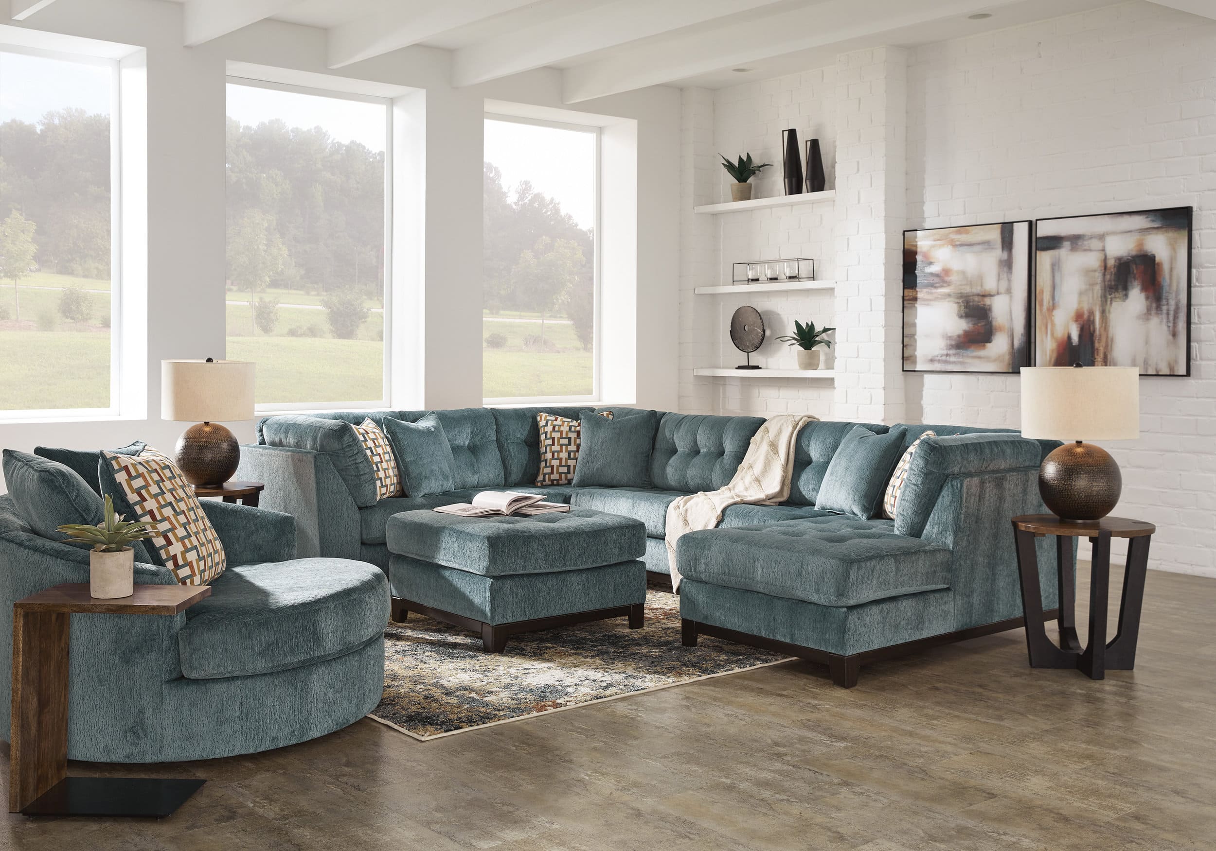 Laylabrook Polyester Oversized Swivel Accent Chair