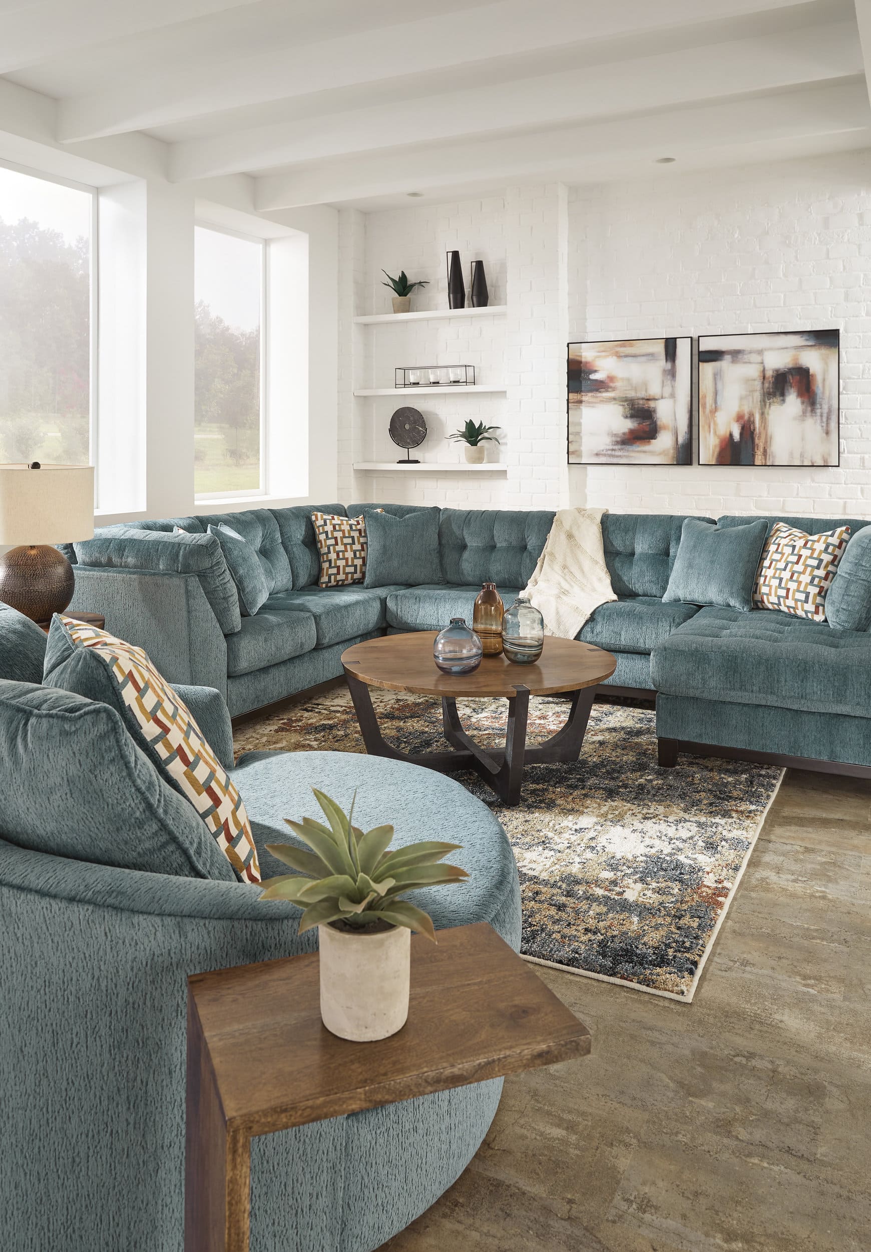 Laylabrook Polyester Oversized Swivel Accent Chair