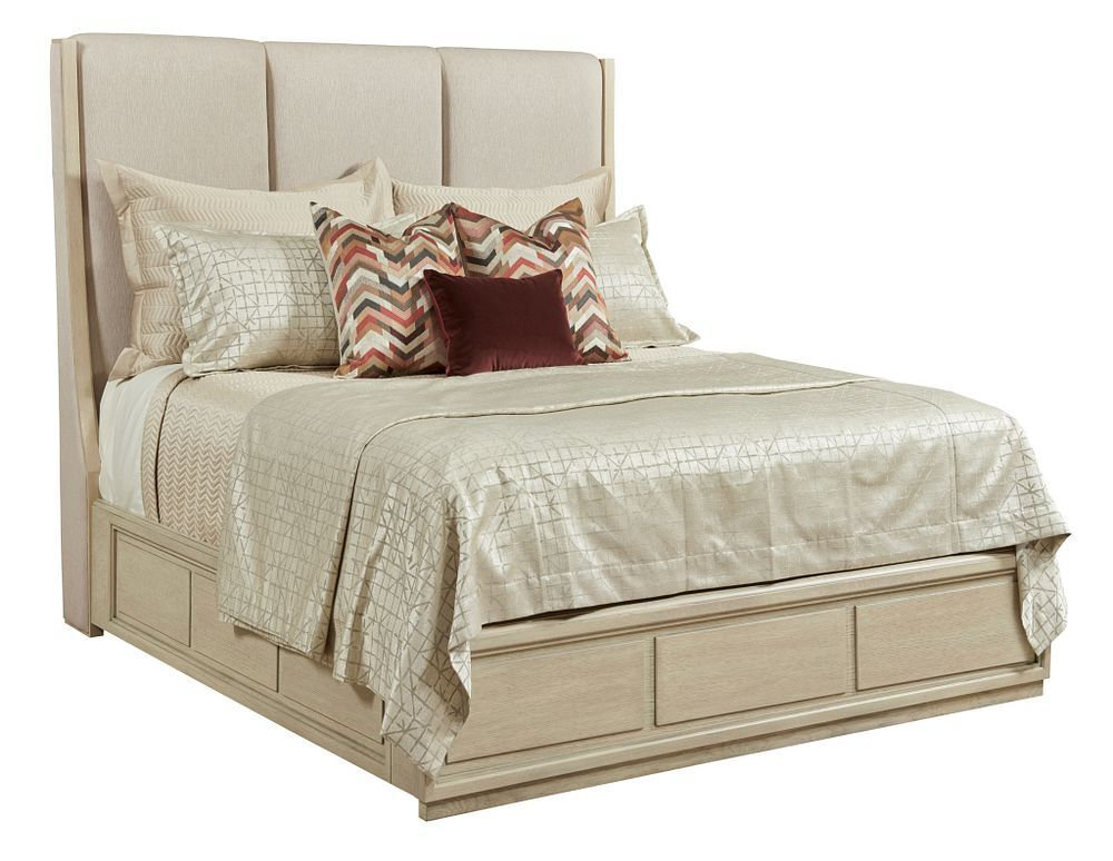Lenox Siena Fabric/Wood/Metal Platform Bedroom Set
