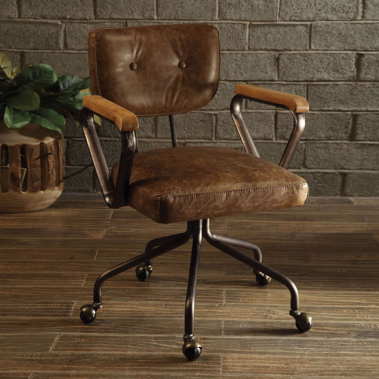 Hallie Top Grain Leather Executive Office Chair