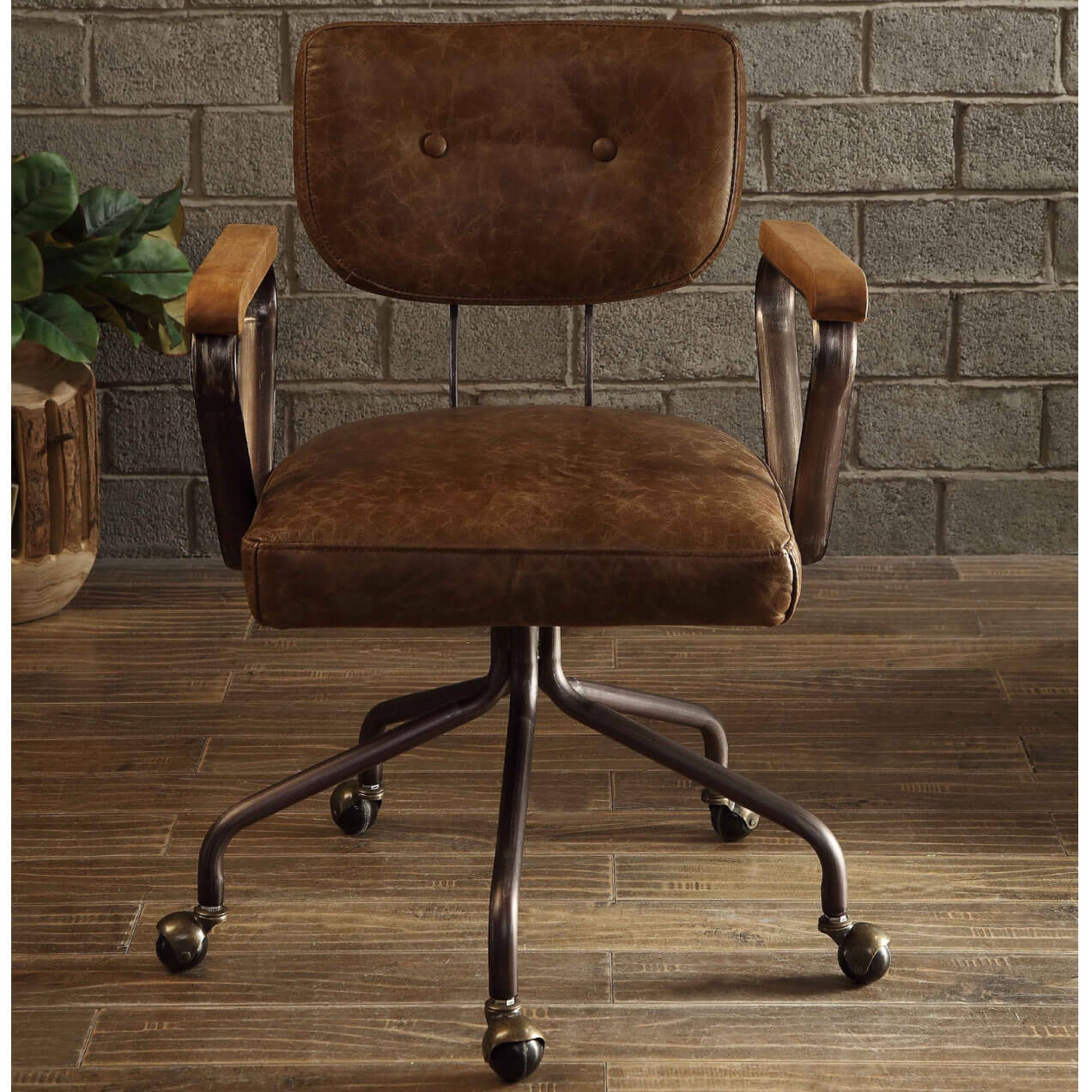 Hallie Top Grain Leather Executive Office Chair