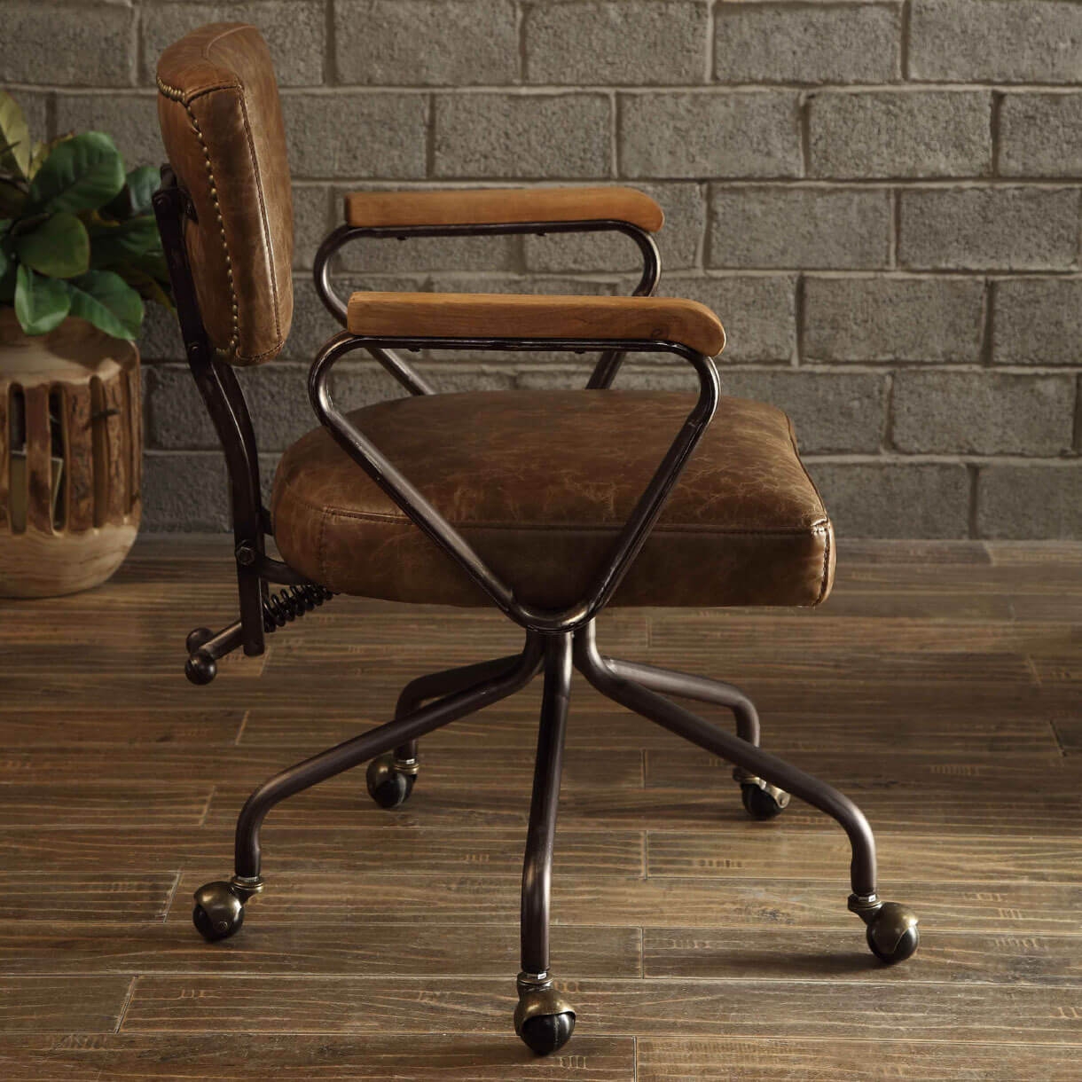 Hallie Top Grain Leather Executive Office Chair