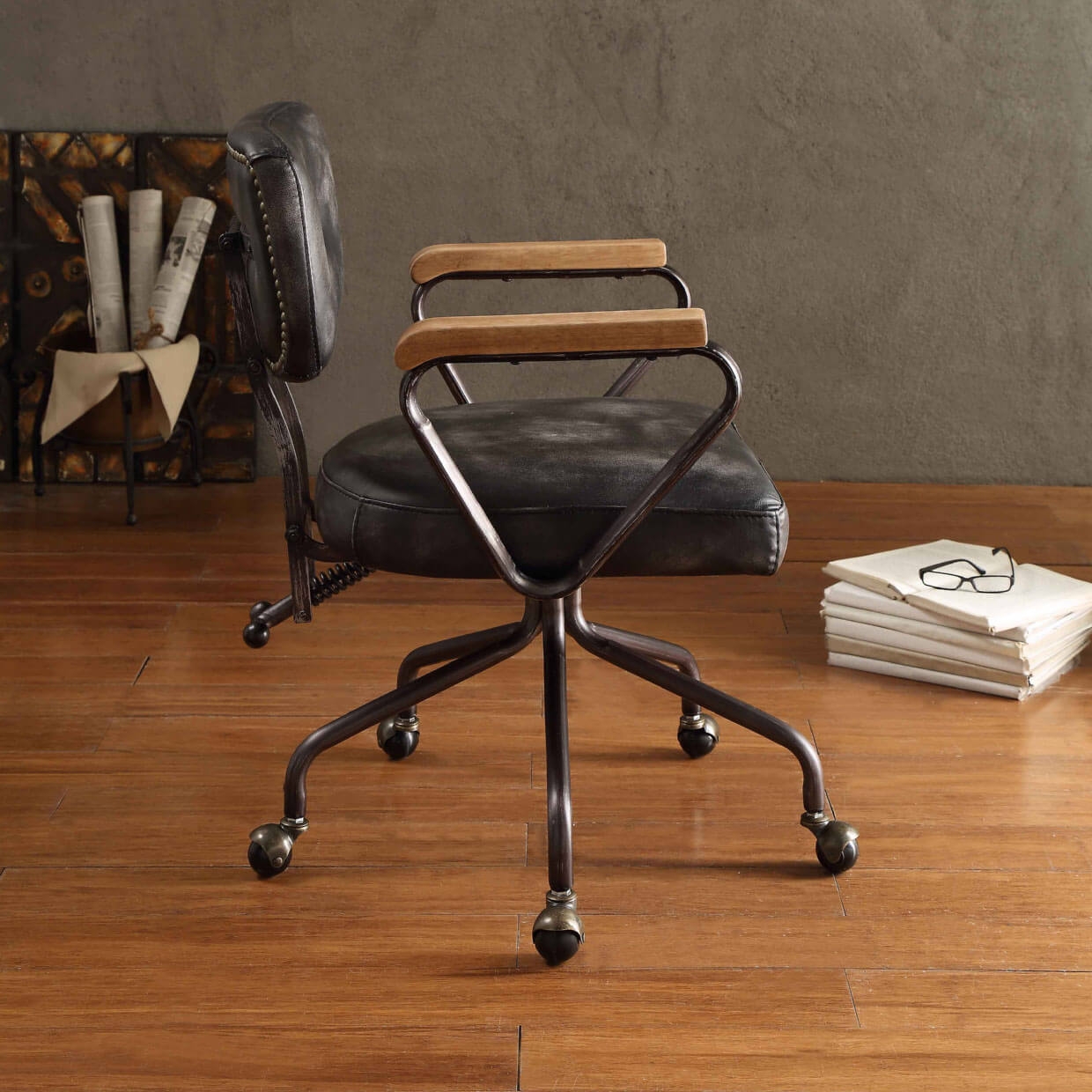 Hallie Top Grain Leather Executive Office Chair