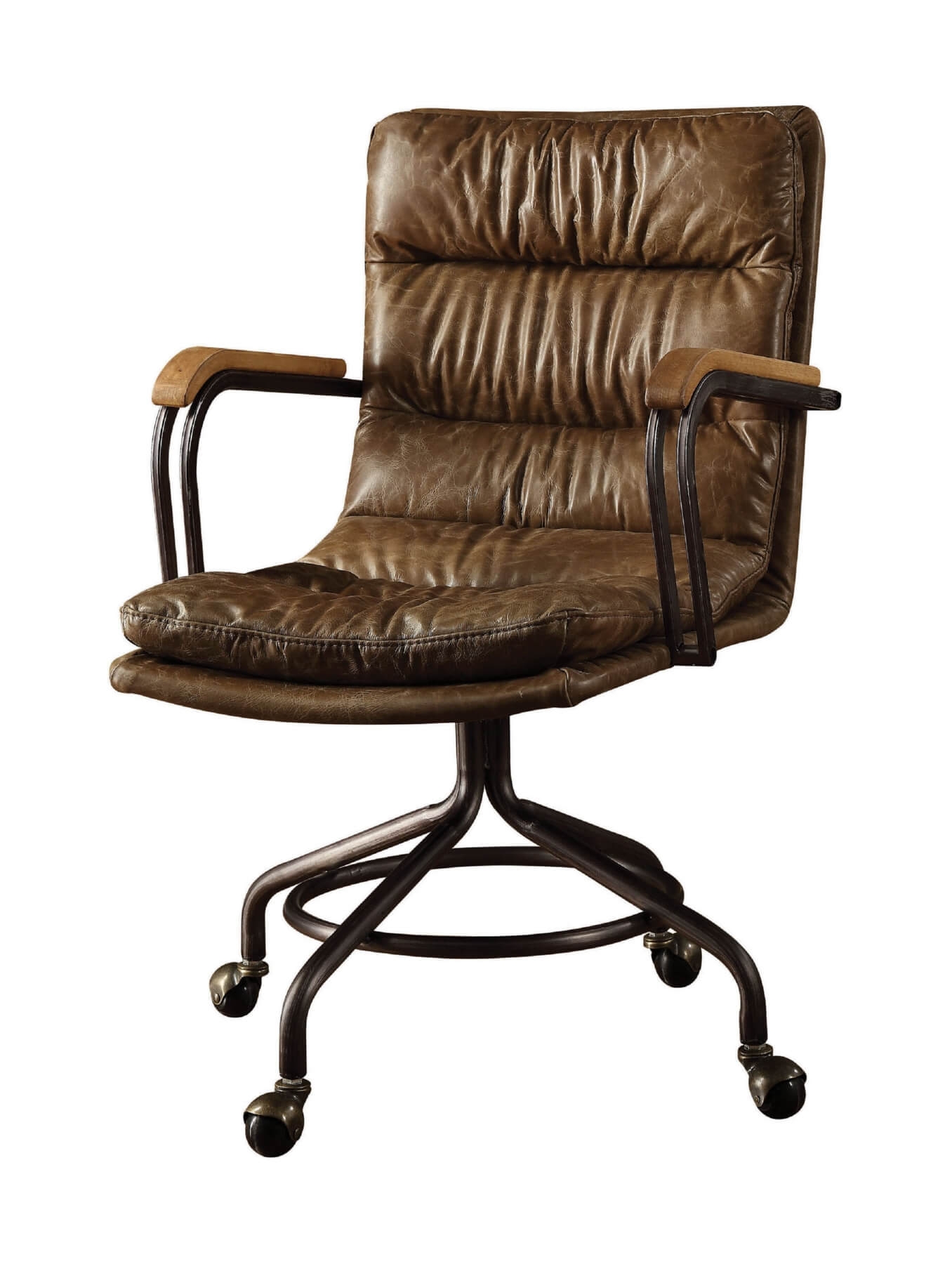 Harith Top Grain Leather Executive Office Chair w/Footring