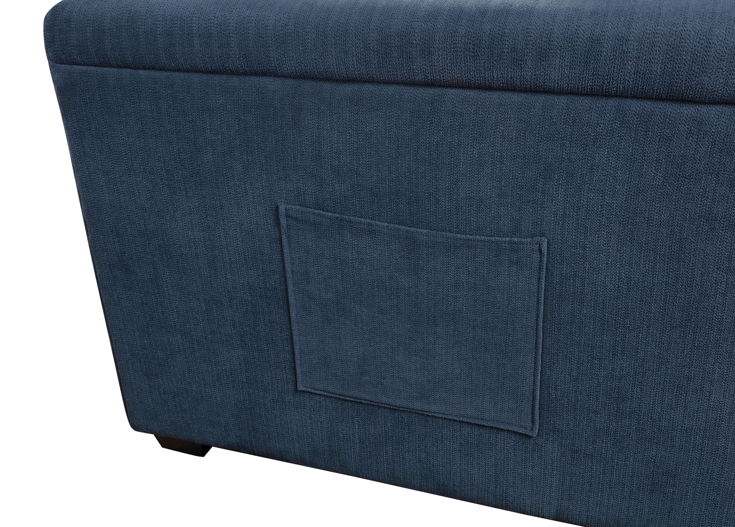 Barbara Polyester Reversible Sectional Sofa Chaise with Hidden Storage & Pull‑out Bed
