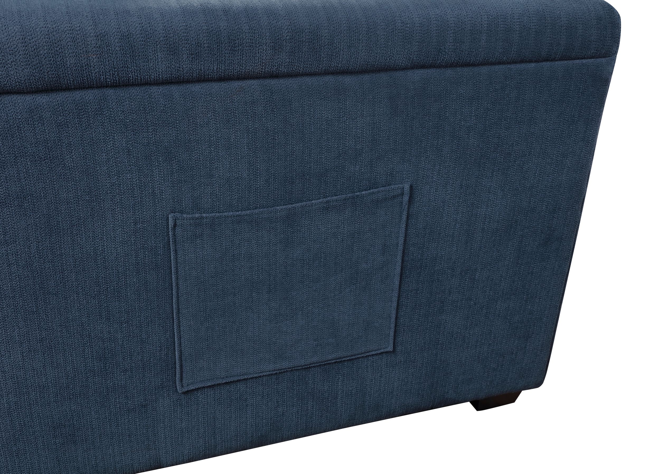 Barbara Polyester Reversible Sectional Sofa Chaise with Hidden Storage & Pull‑out Bed