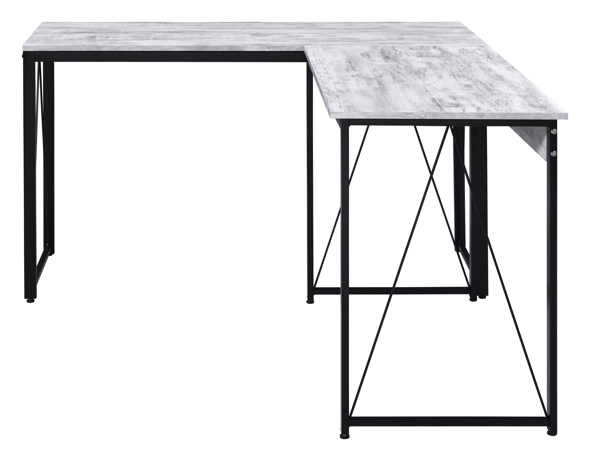 Zaidin Wood Veneer/Metal L-Shaped Writing Desk