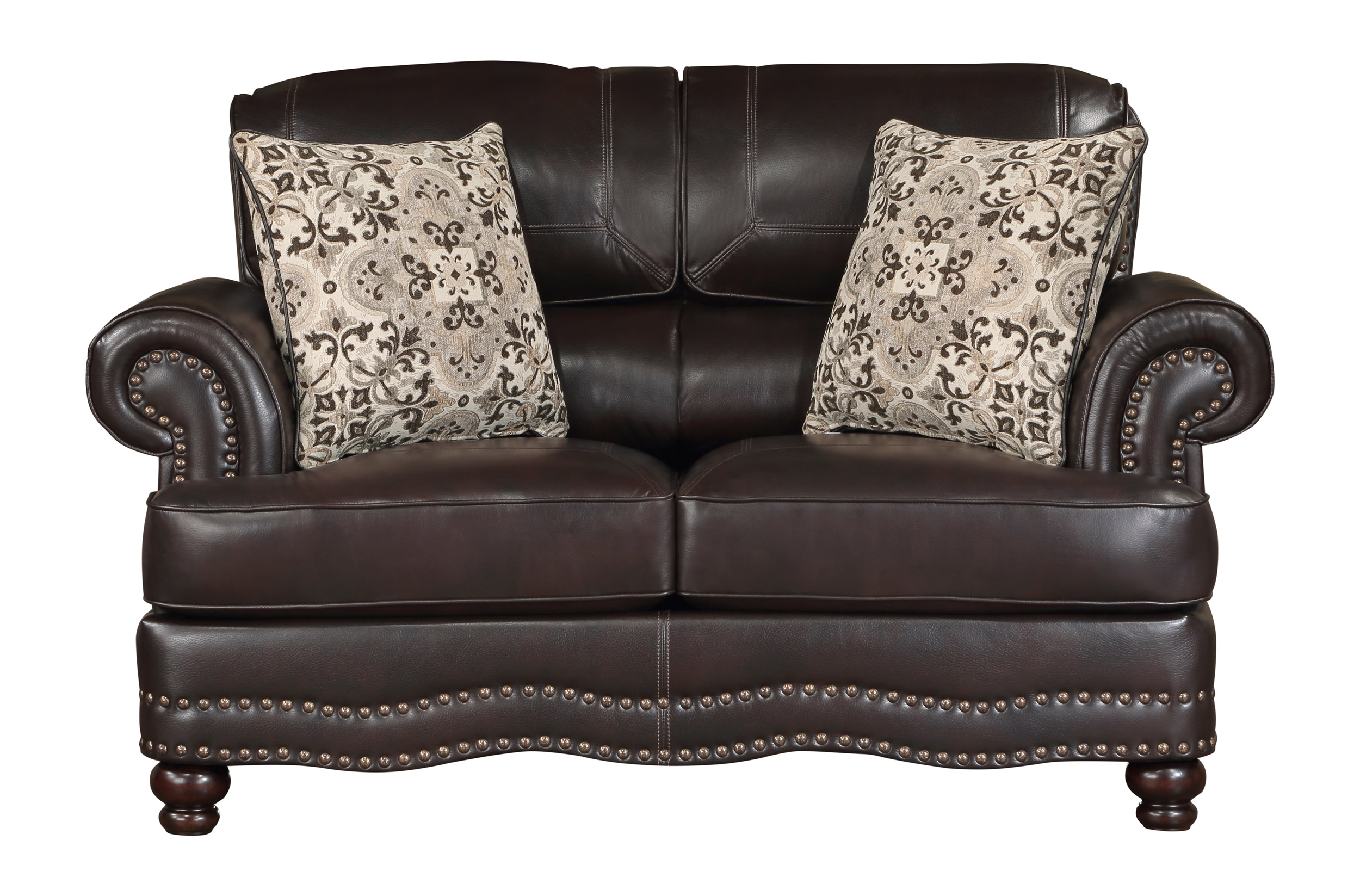 Milford Faux Leather Loveseat