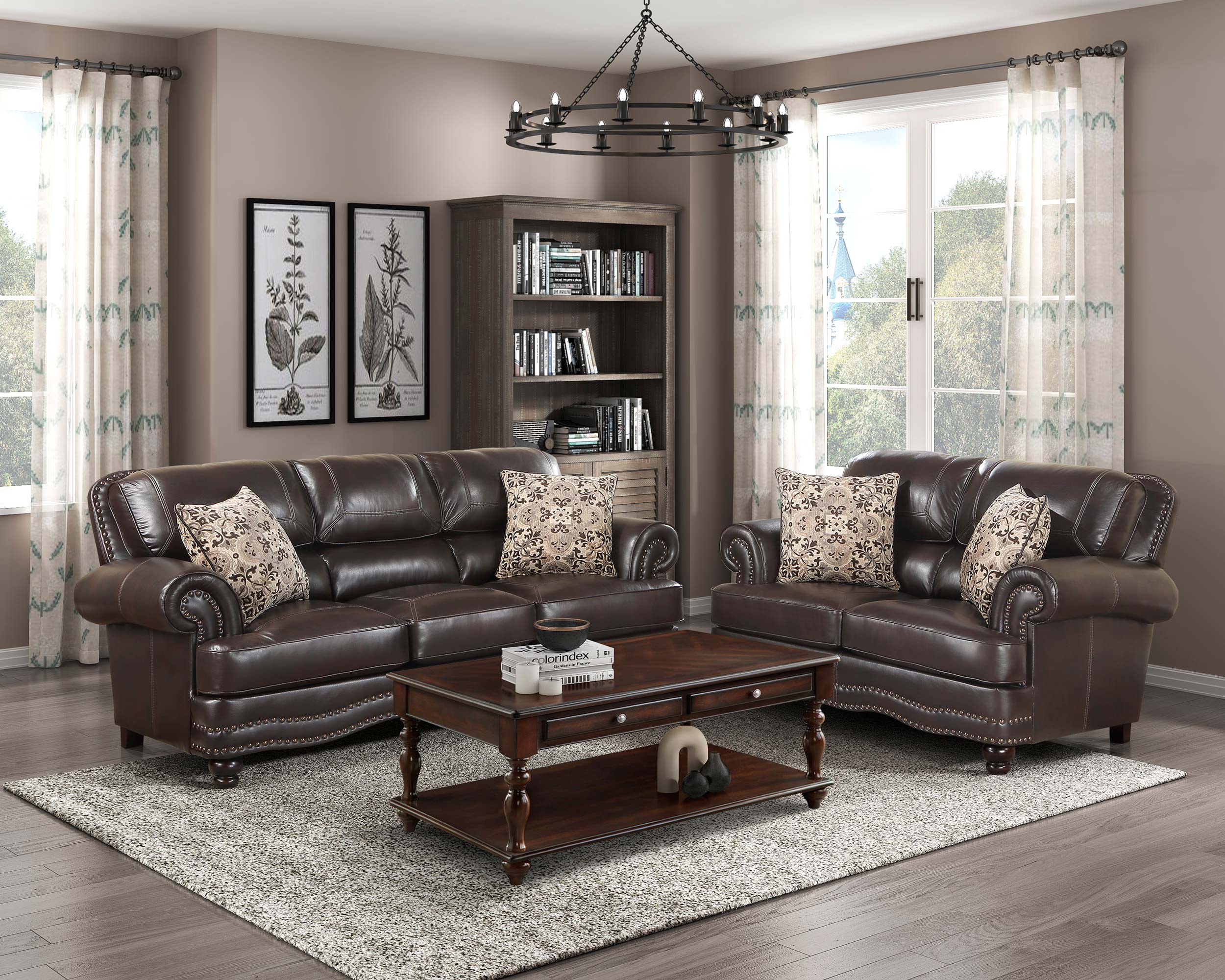 Milford Faux Leather Loveseat