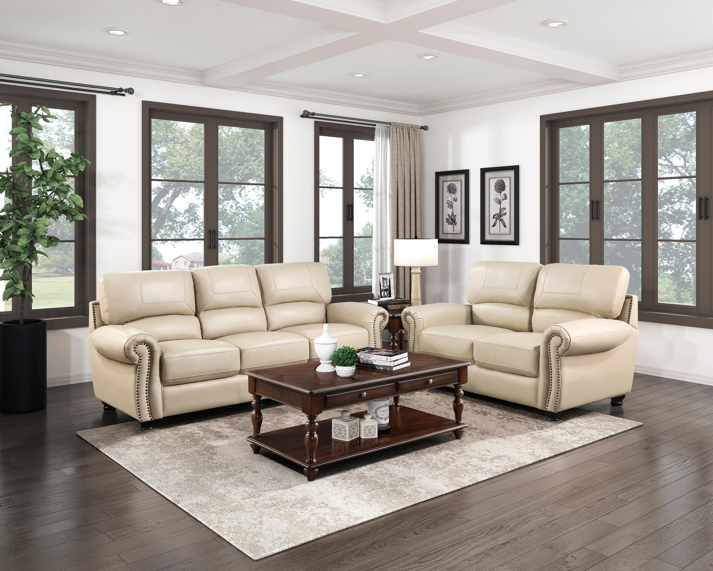 Foxborough Leather Loveseat