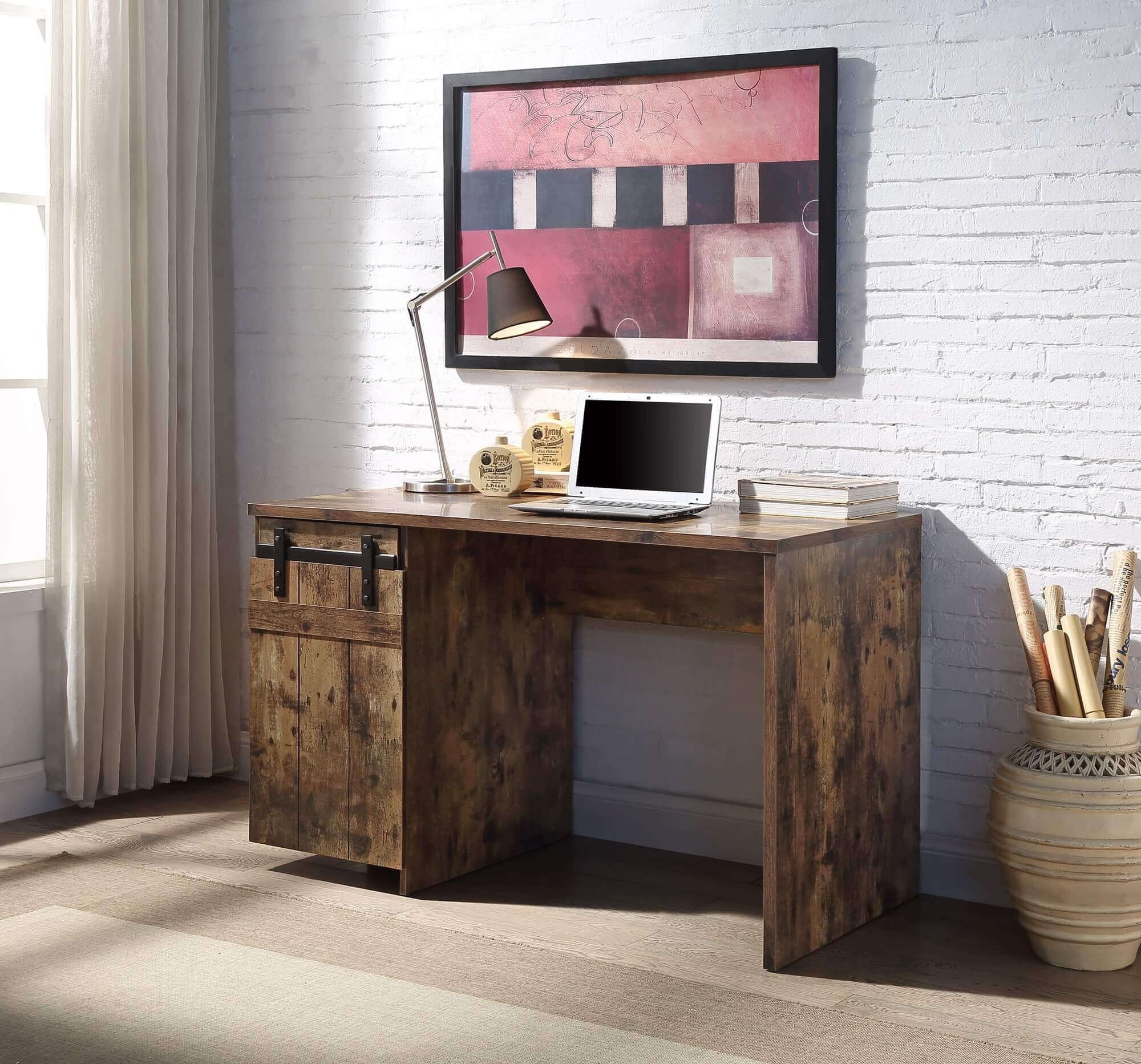 Bellarose Wood/Metal Writing Desk