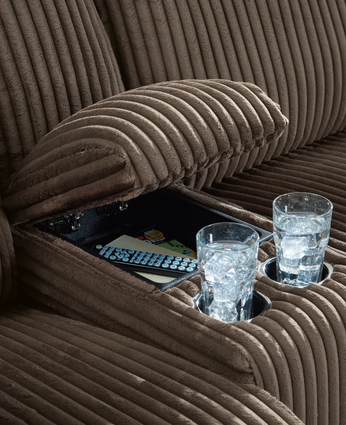 Top Tier Polyester 3-Piece Reclining Sectional Sofa w/Chaise