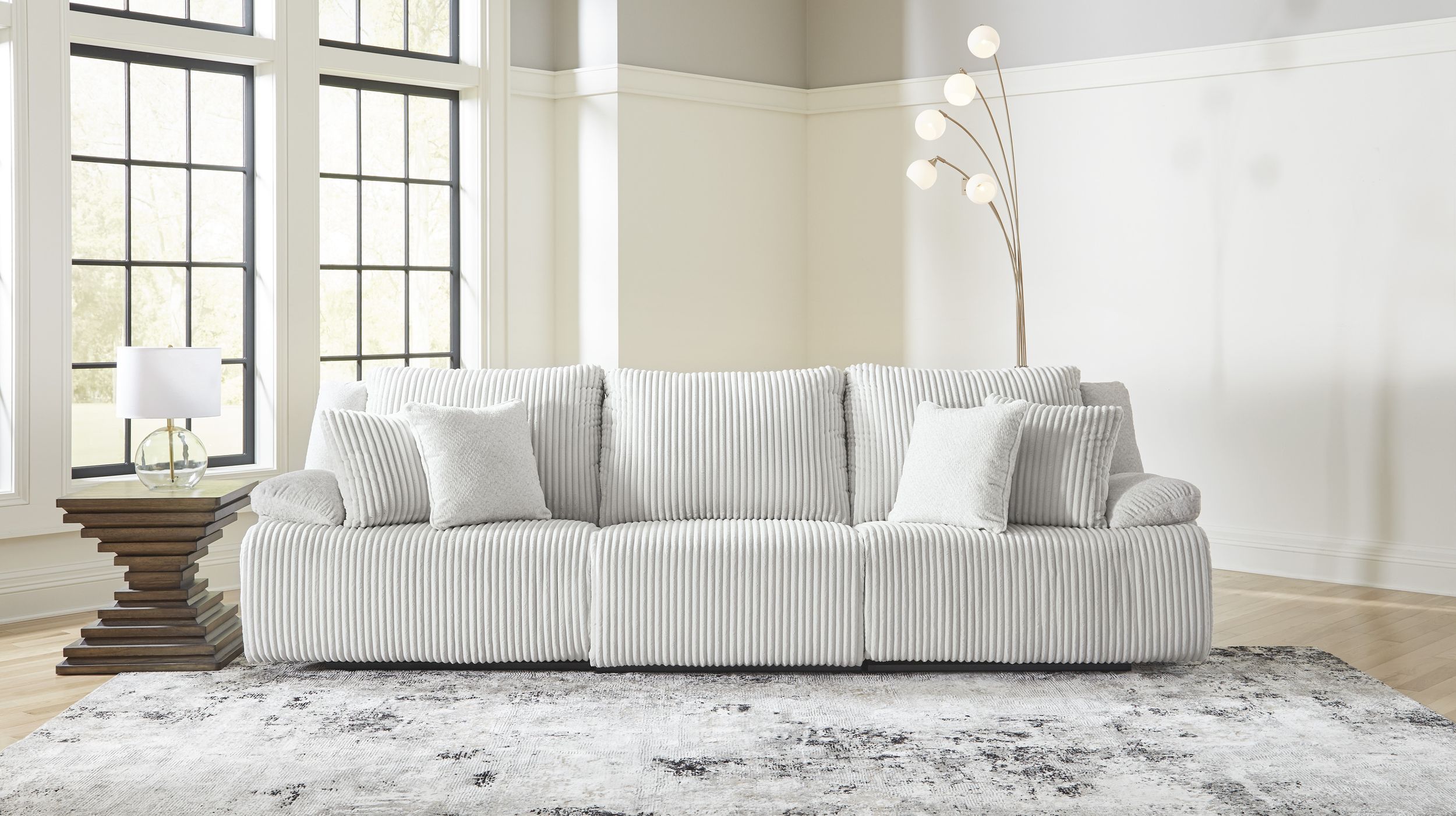 Top Tier Polyester 3-Piece Reclining Modular Sofa