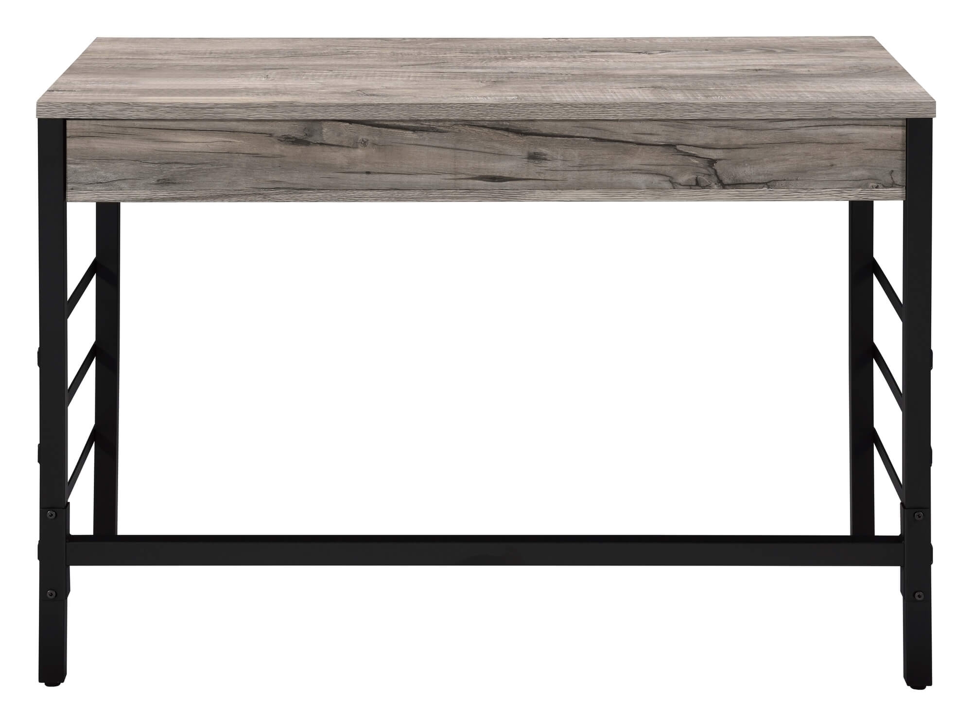 Disho Wood Veneer/Metal Writing Desk
