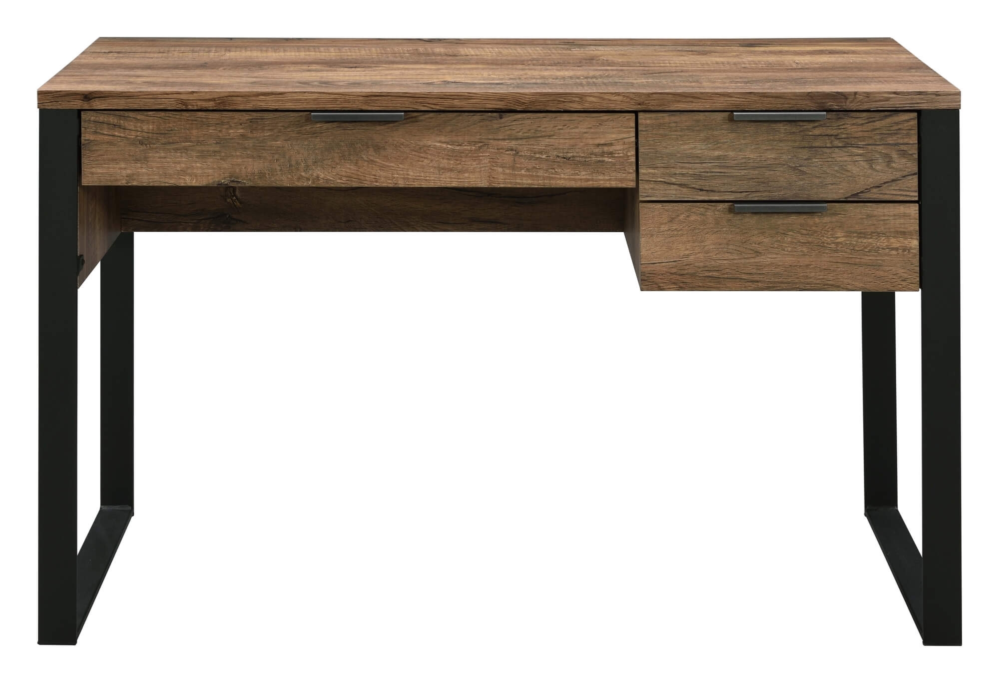 Aflo Wood Veneer/Metal Writing Desk