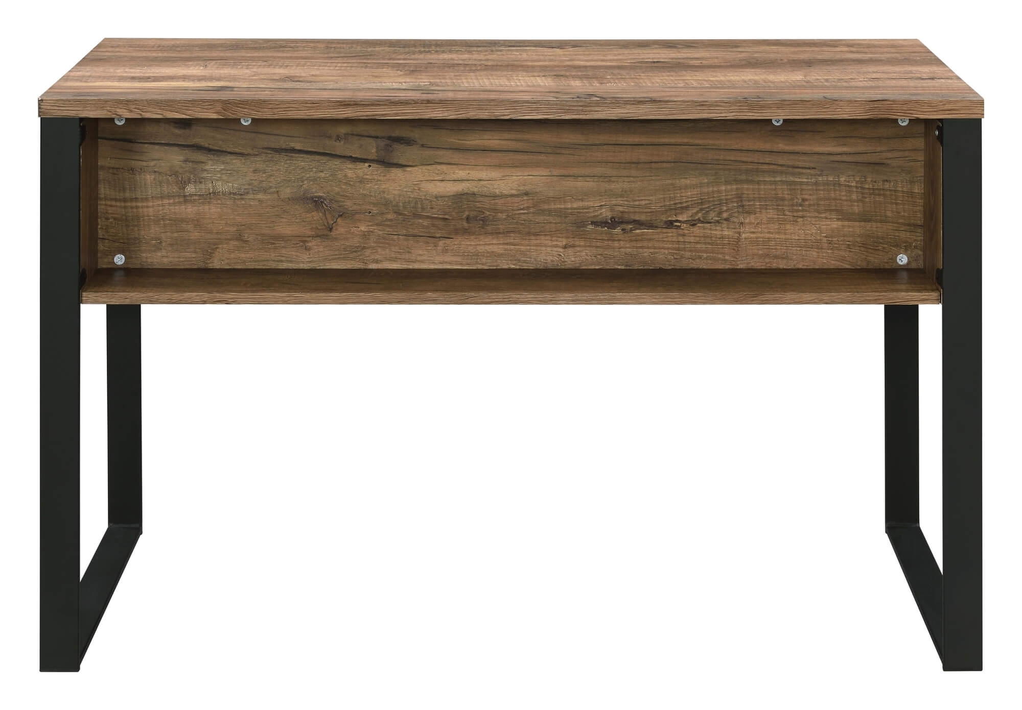 Aflo Wood Veneer/Metal Writing Desk