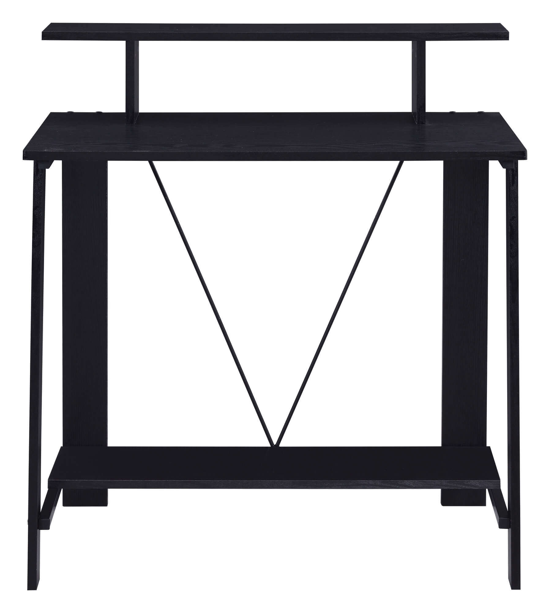 Nypho Wood Veneer/Metal Writing Desk