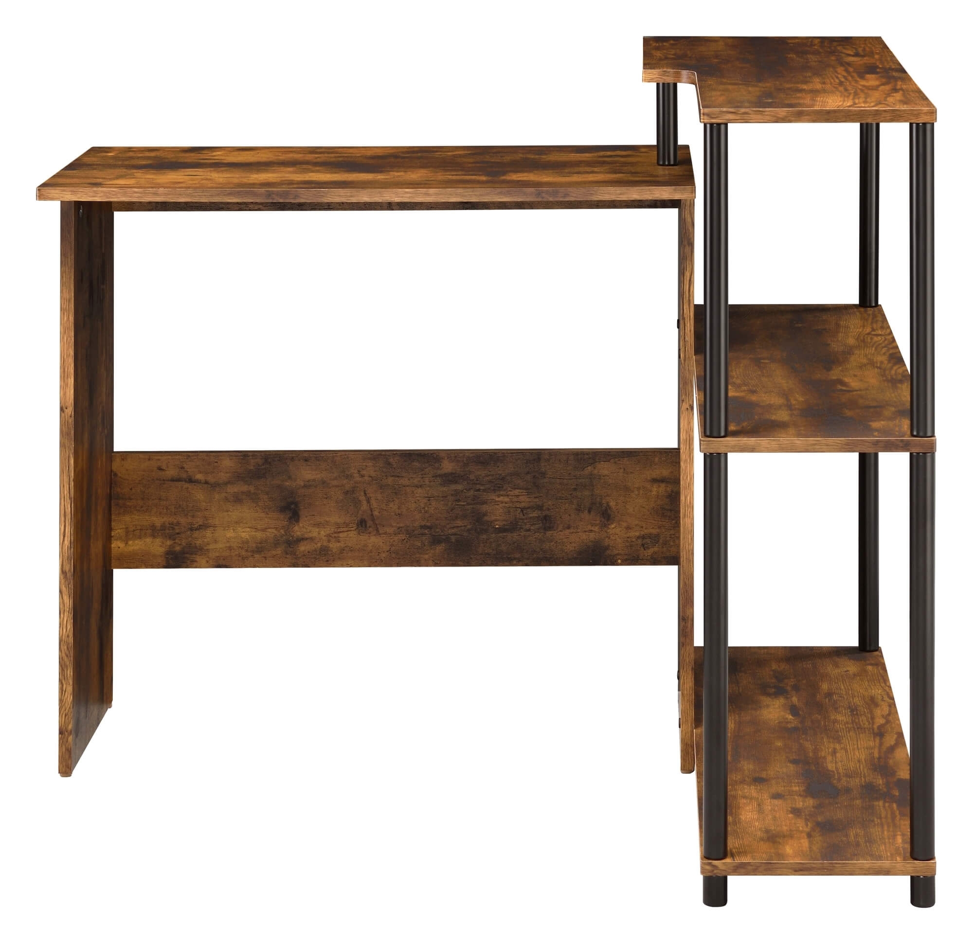 Ievi Wood Veneer/Metal Writing Desk