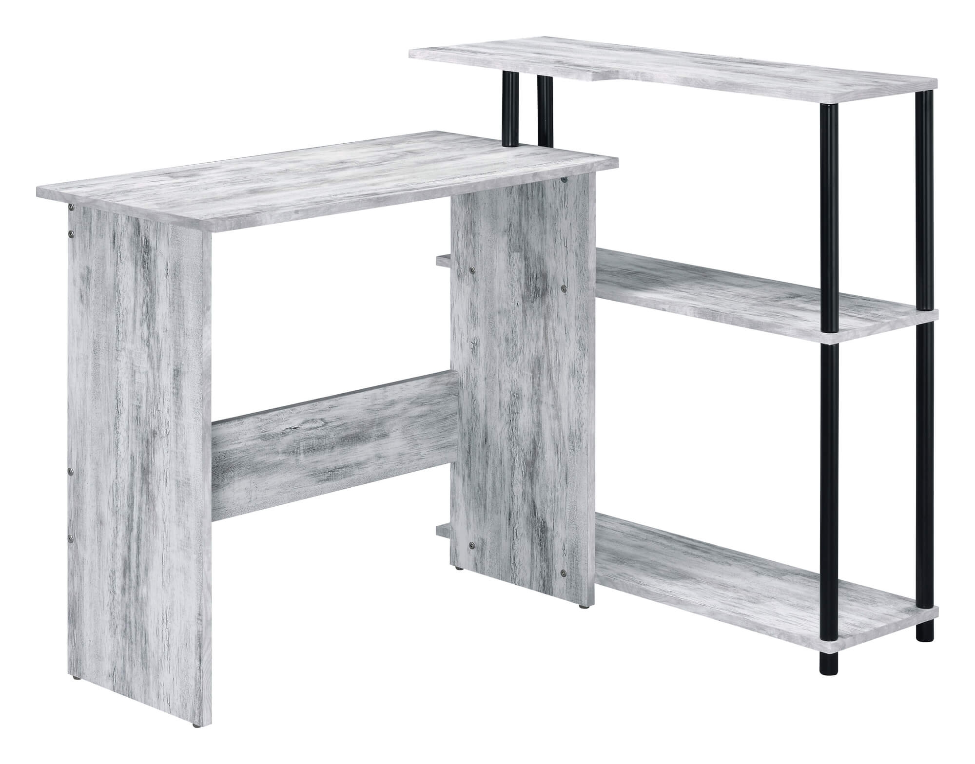 Ievi Wood Veneer/Metal Writing Desk