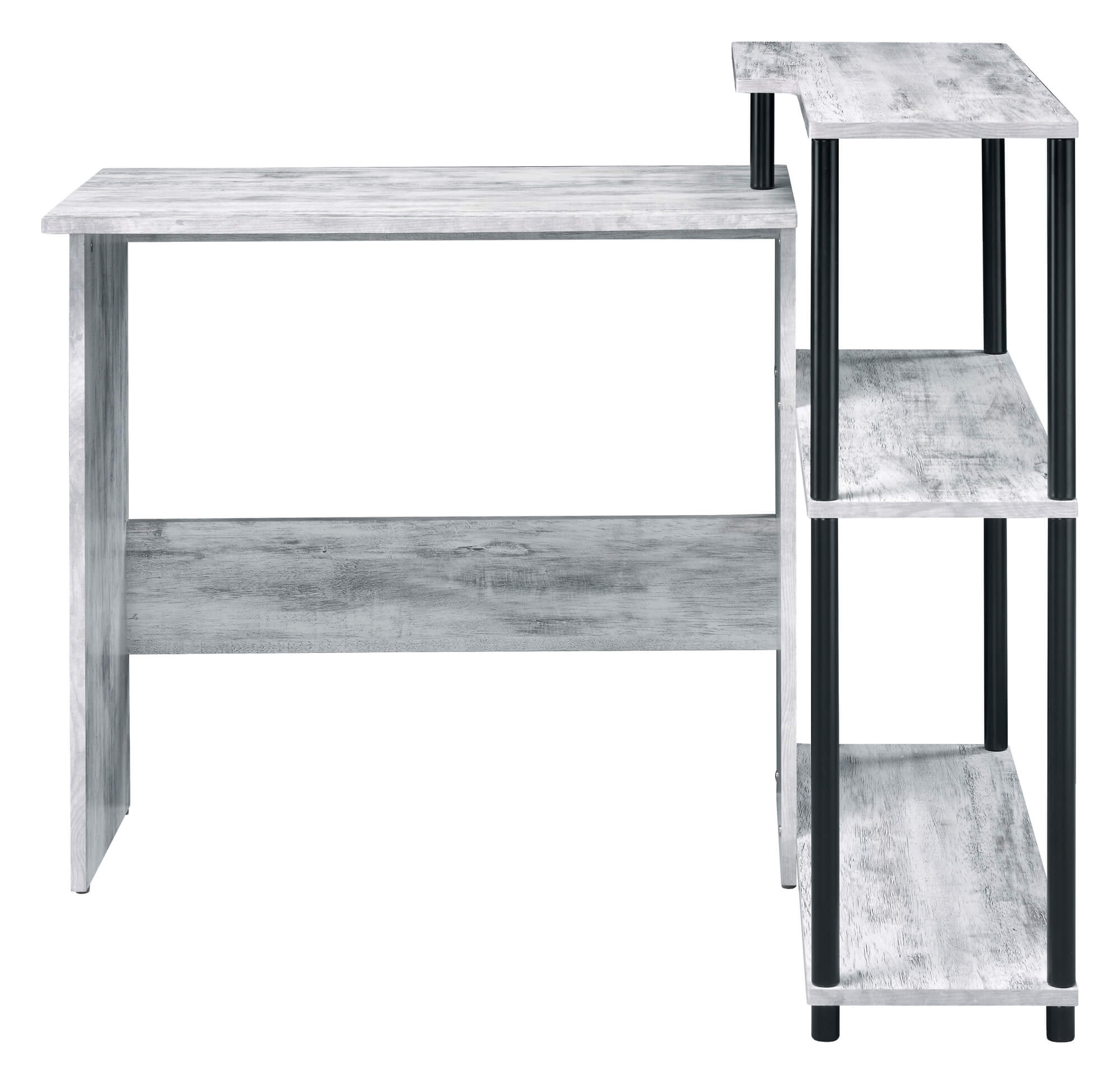 Ievi Wood Veneer/Metal Writing Desk