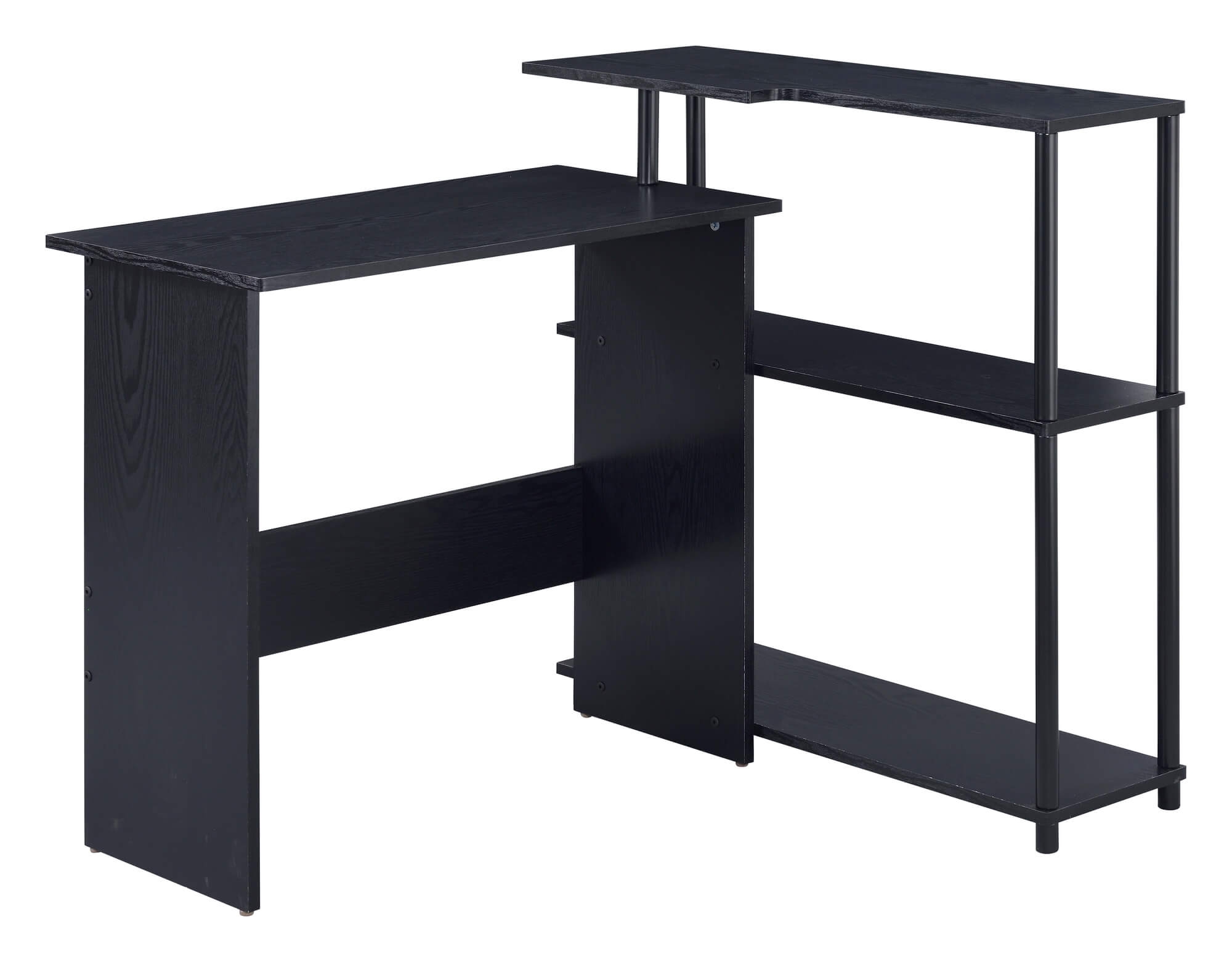 Ievi Wood Veneer/Metal Writing Desk
