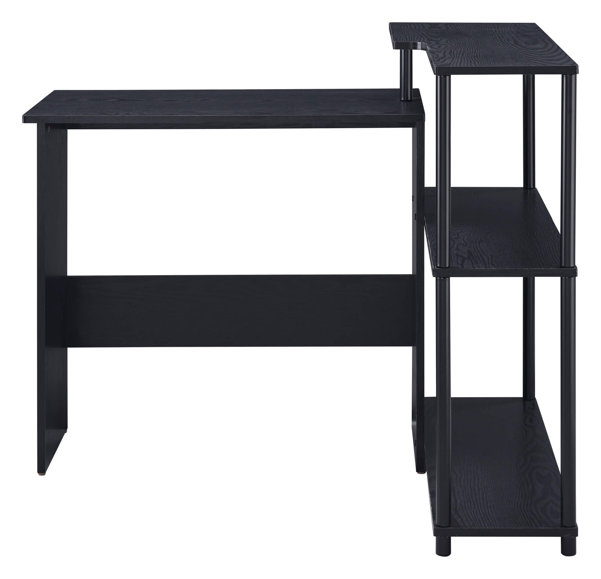 Ievi Wood Veneer/Metal Writing Desk