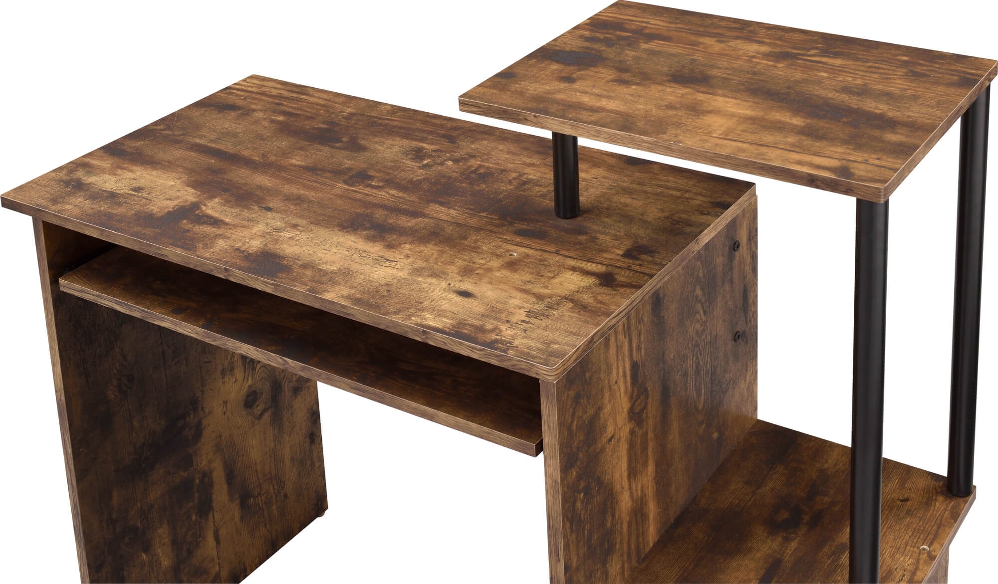 Lyphre Wood Veneer/Metal Desk