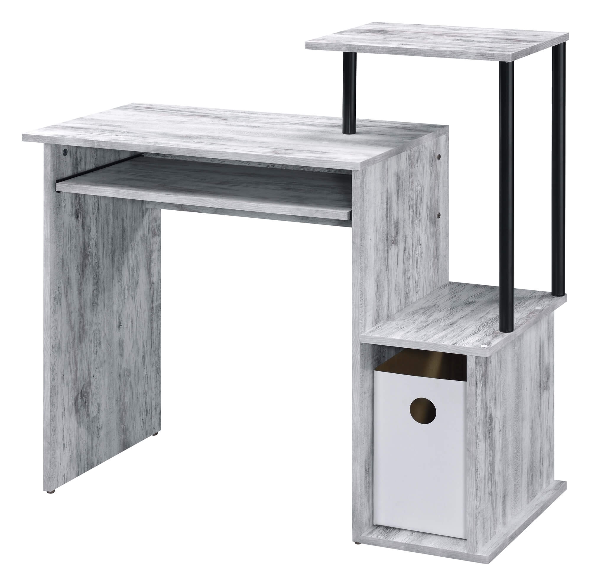 Lyphre Wood Veneer/Metal Desk