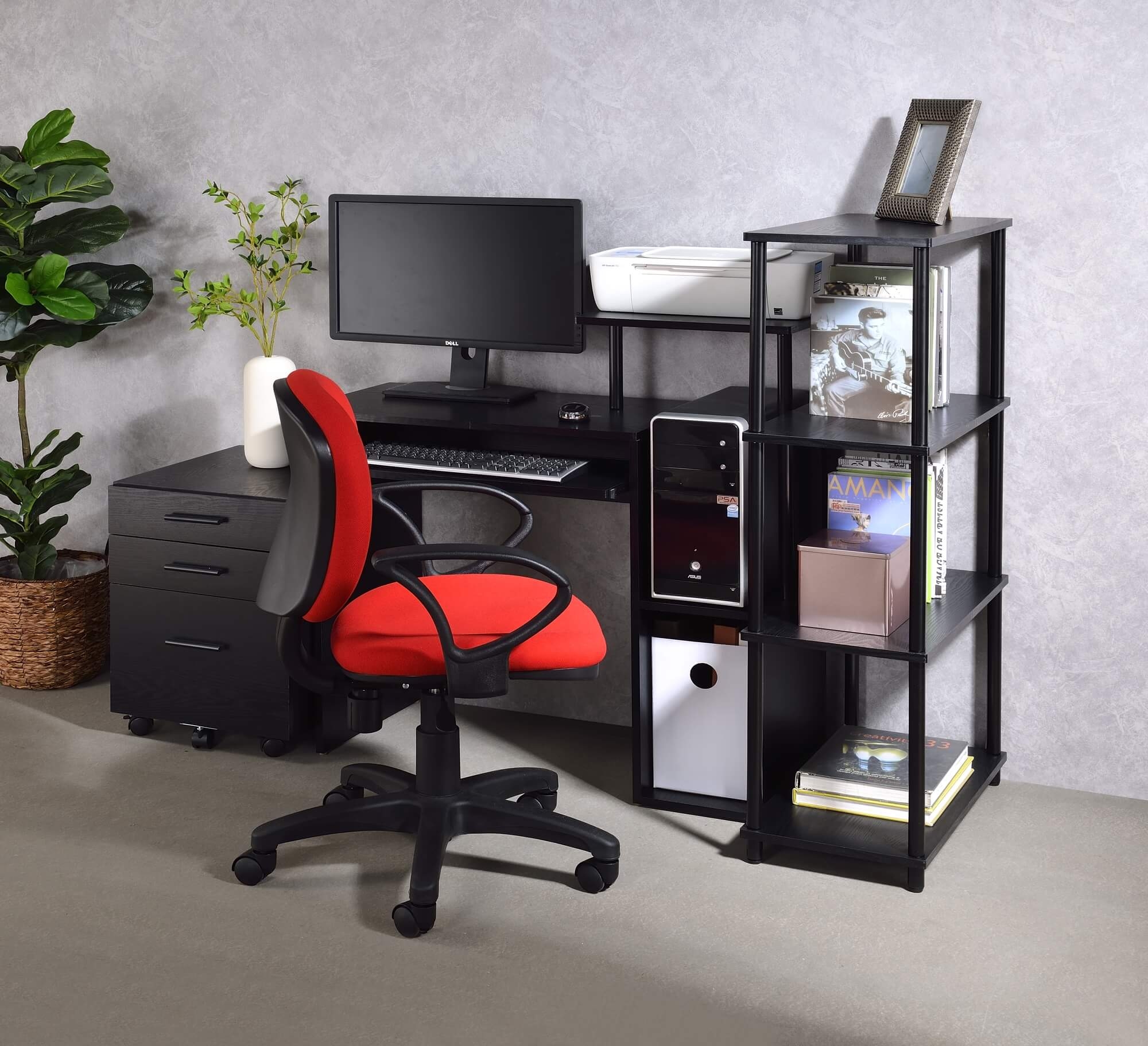 Lyphre Wood Veneer/Metal Desk