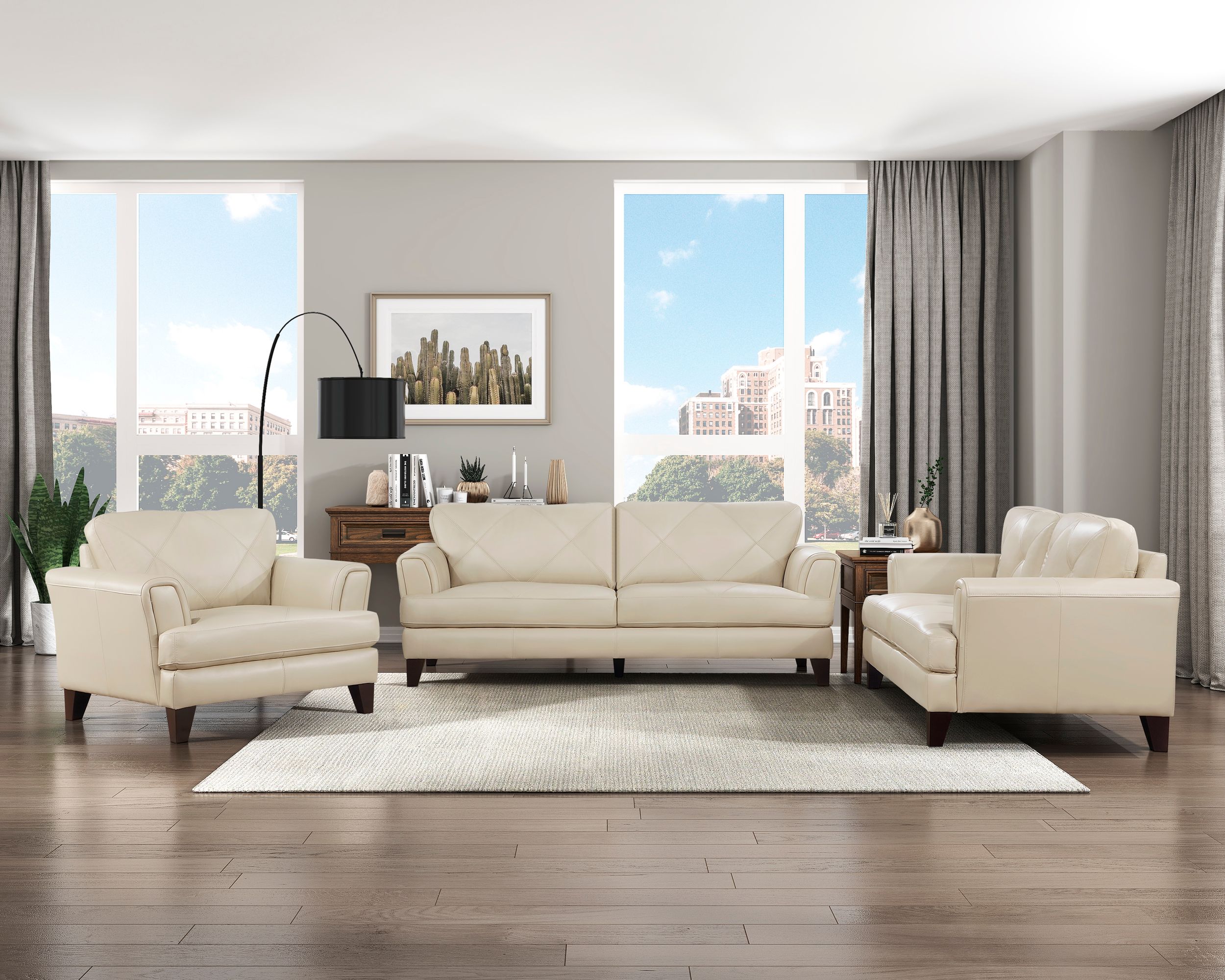Thierry Leather Loveseat