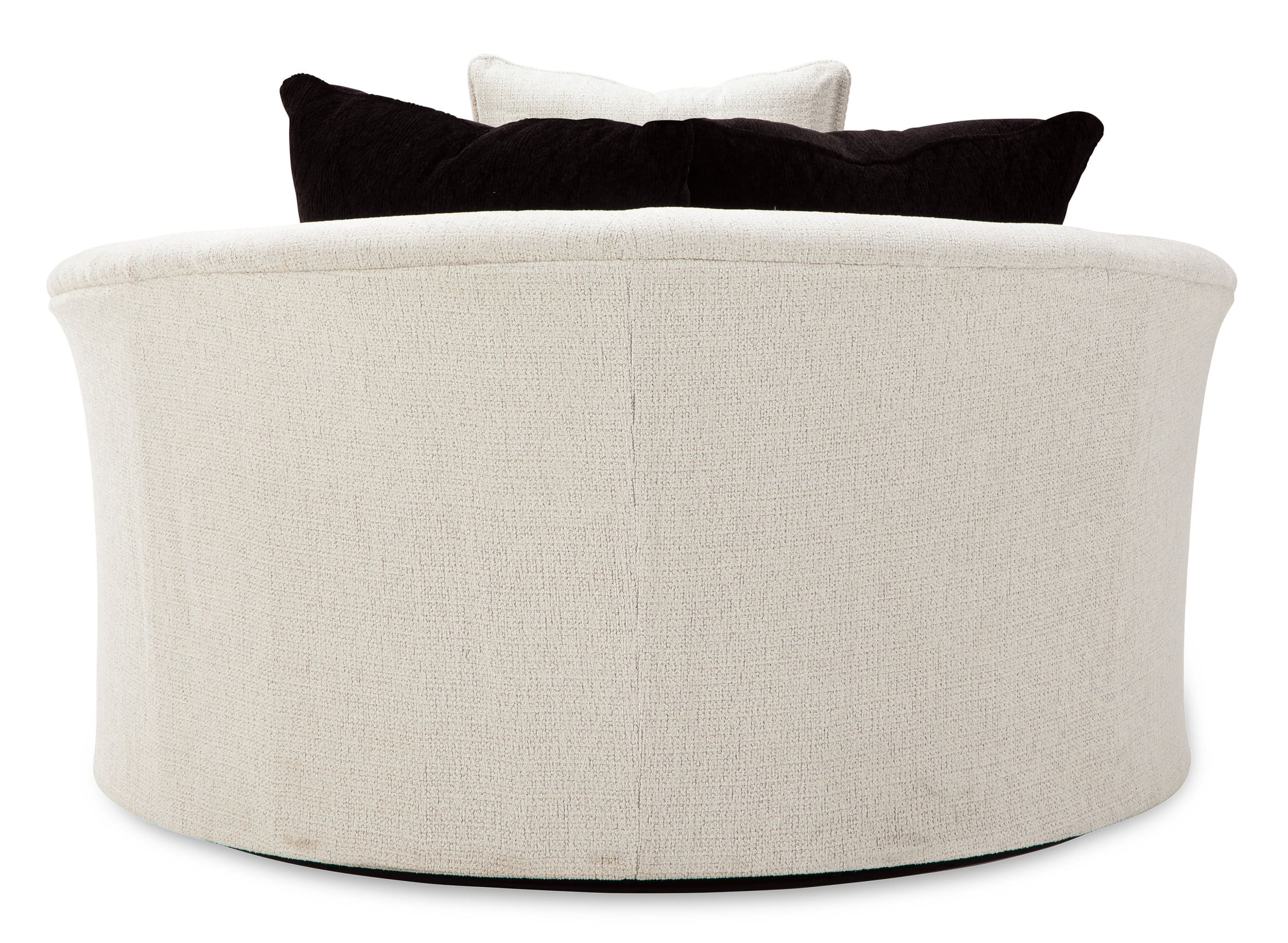 Cambri Polyester Oversized Round Swivel Chair