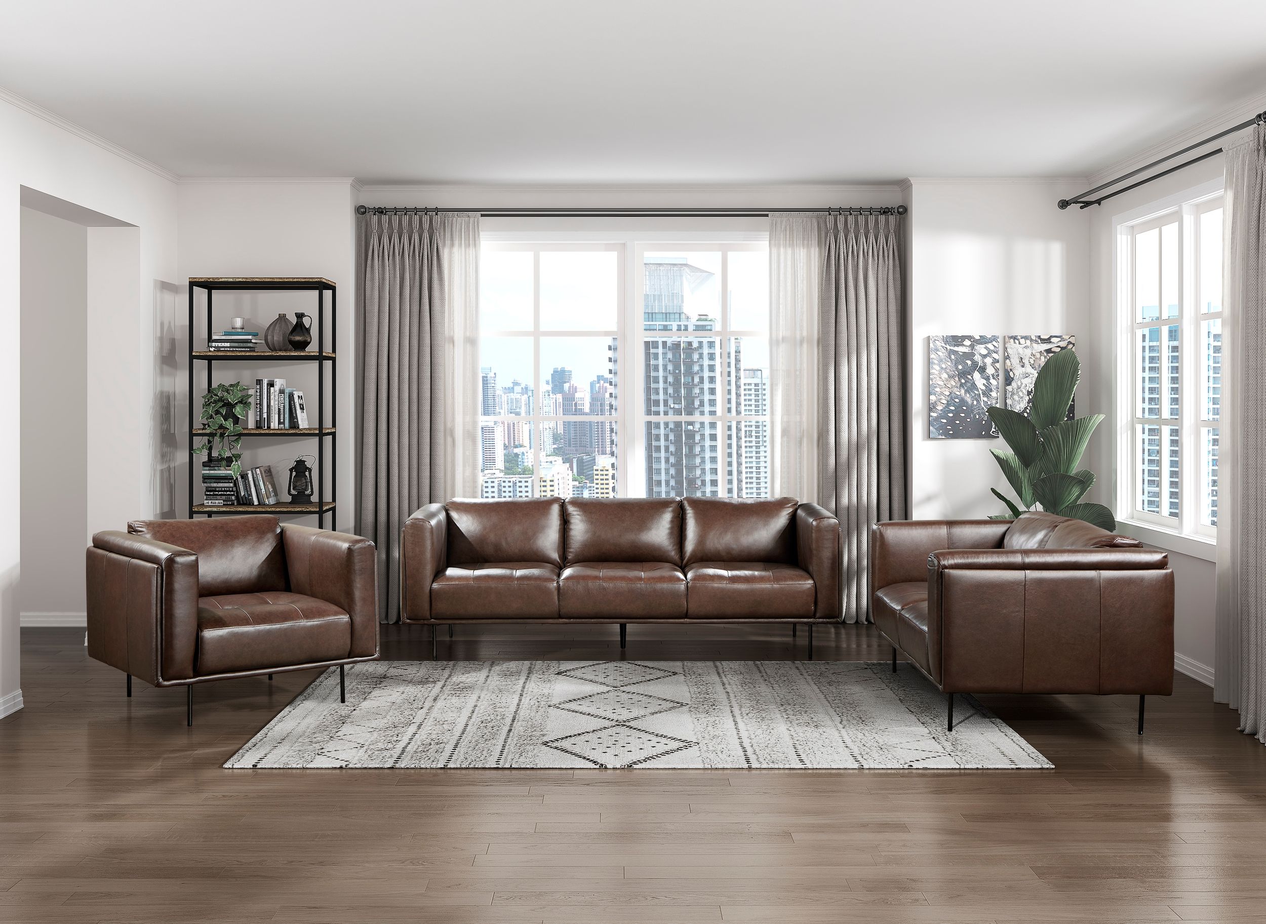 Soren Leather Living Room Set