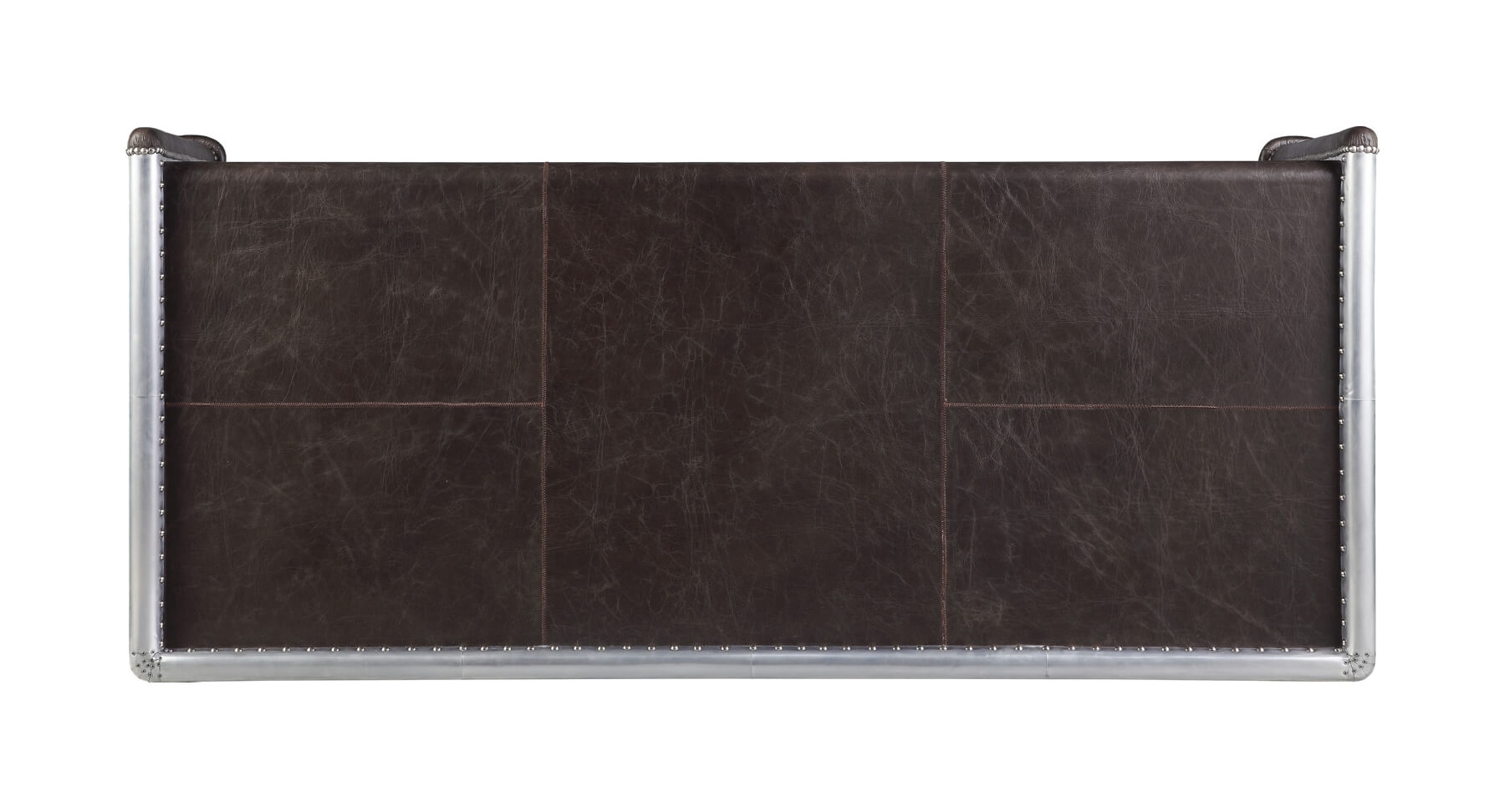 Brancaster 92855 Top Grain Leather/Aluminum Desk