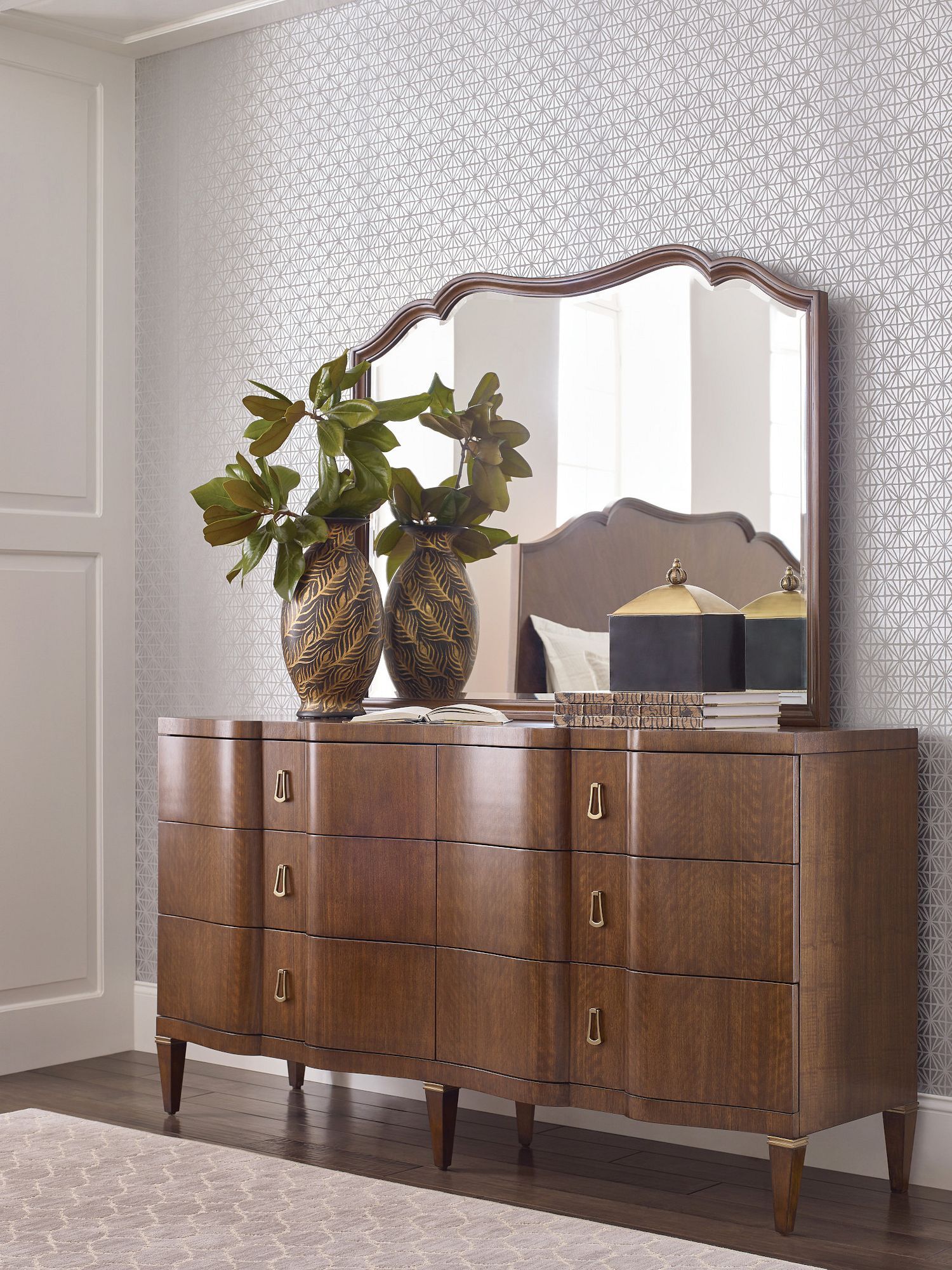 Vantage Rectangular Wood Landscape Mirror