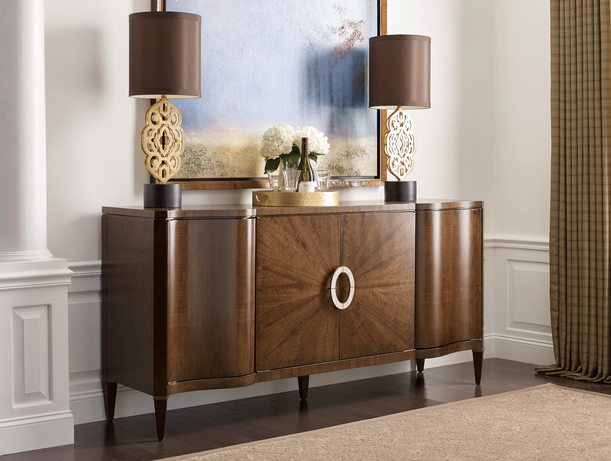 Vantage Wood Springfield Buffet w/4 Doors & 2 Drawers