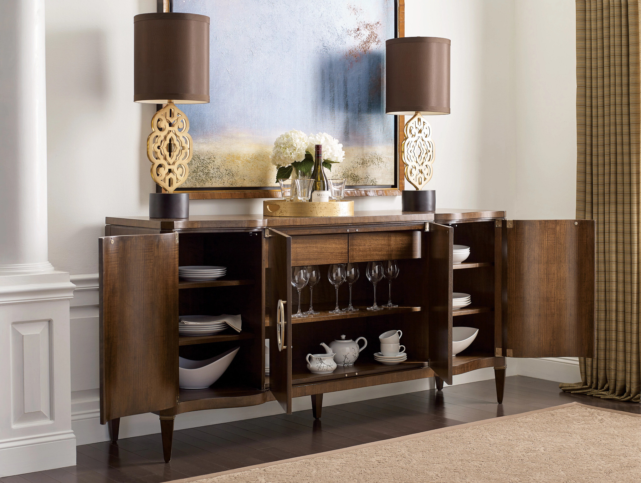 Vantage Randolph Wood Extendable Dining Room Set