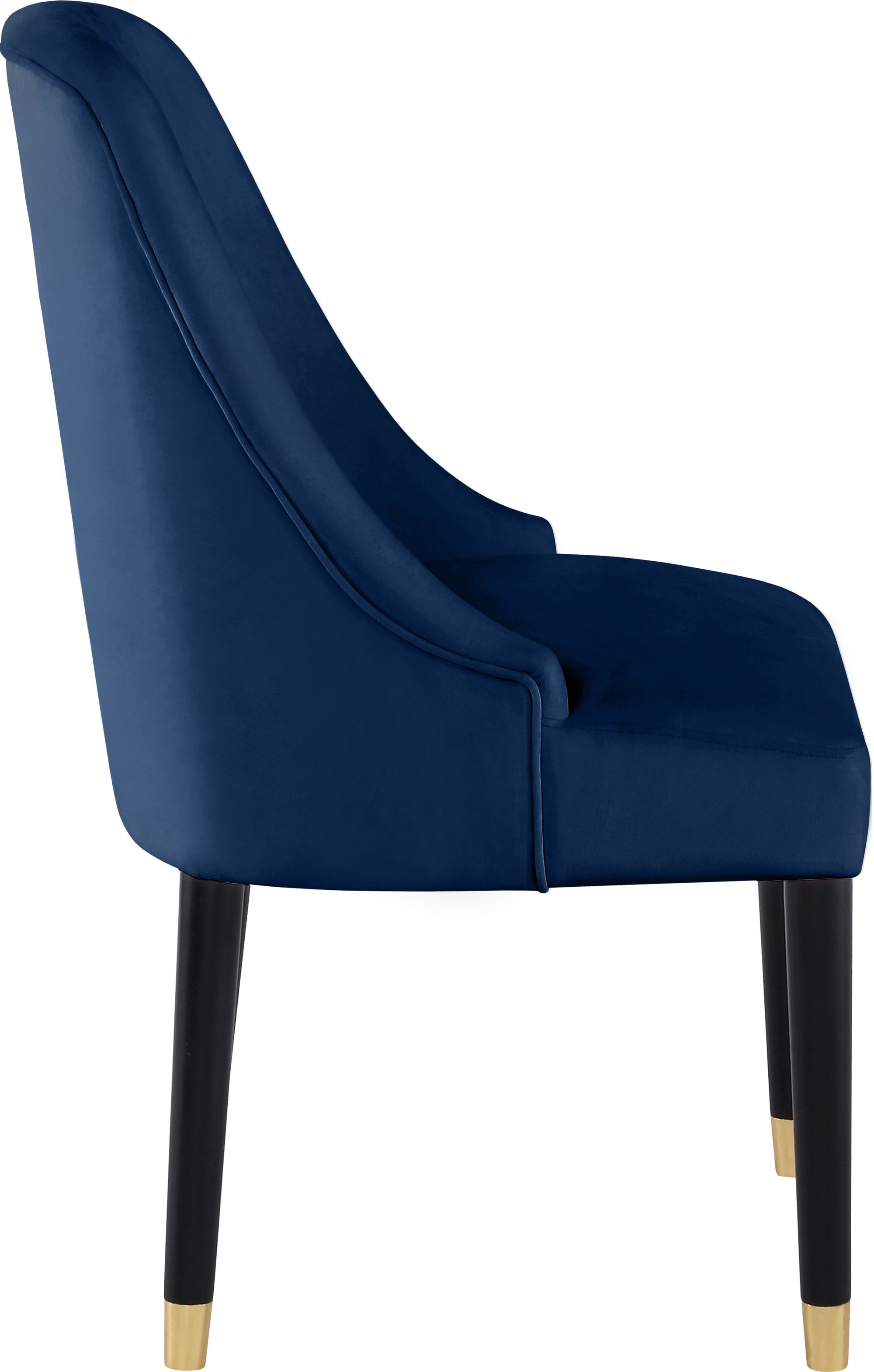 Omni Velvet Dining Chair with Wooden Legs