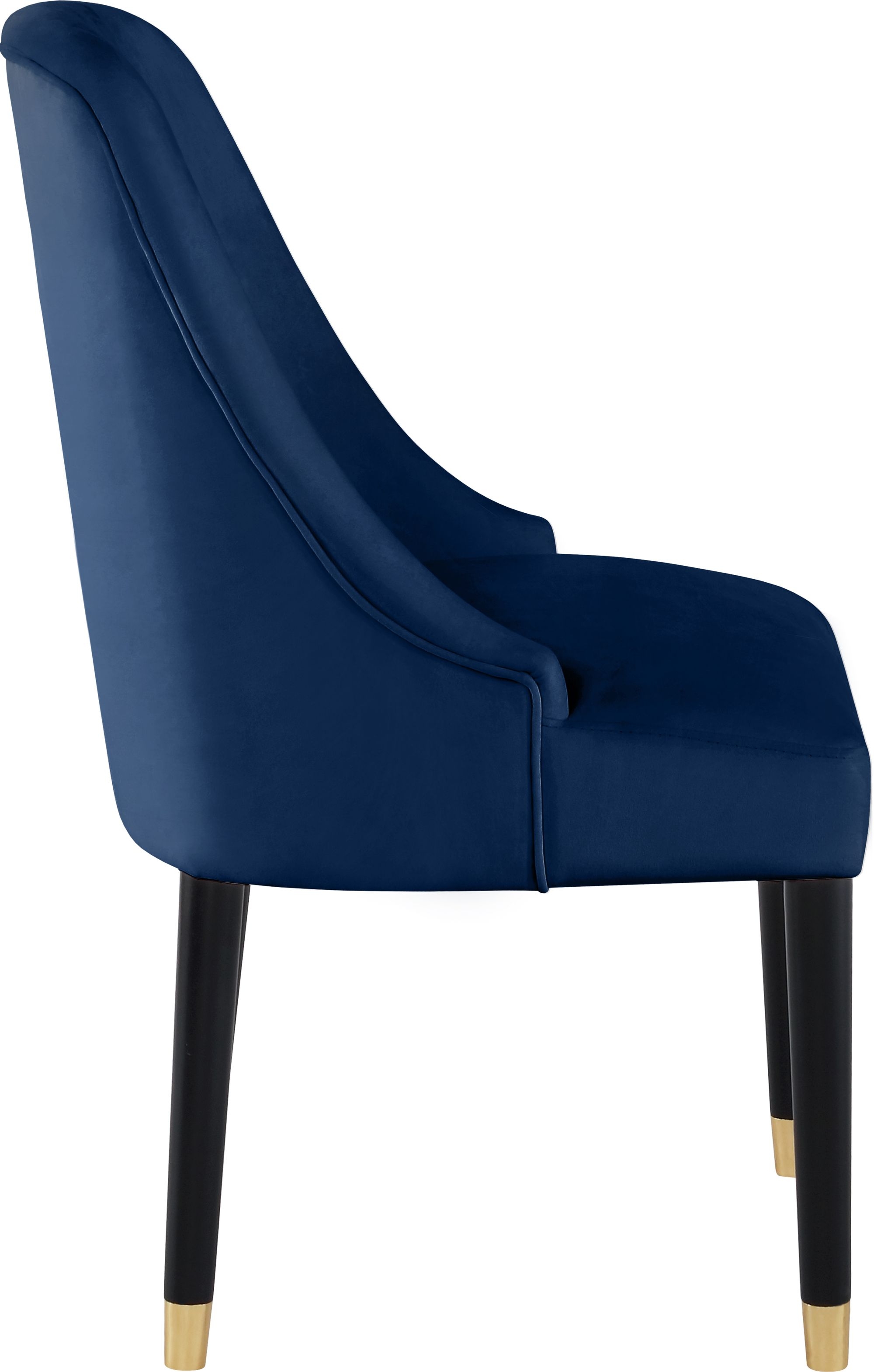 Omni Velvet Dining Chair with Wooden Legs