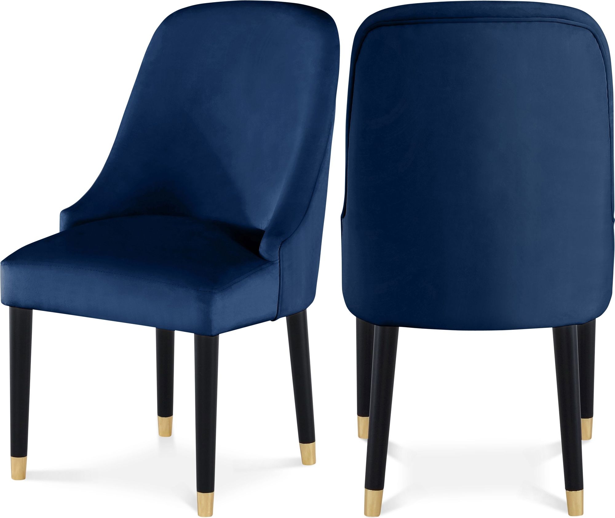 Omni Velvet Dining Chair with Wooden Legs