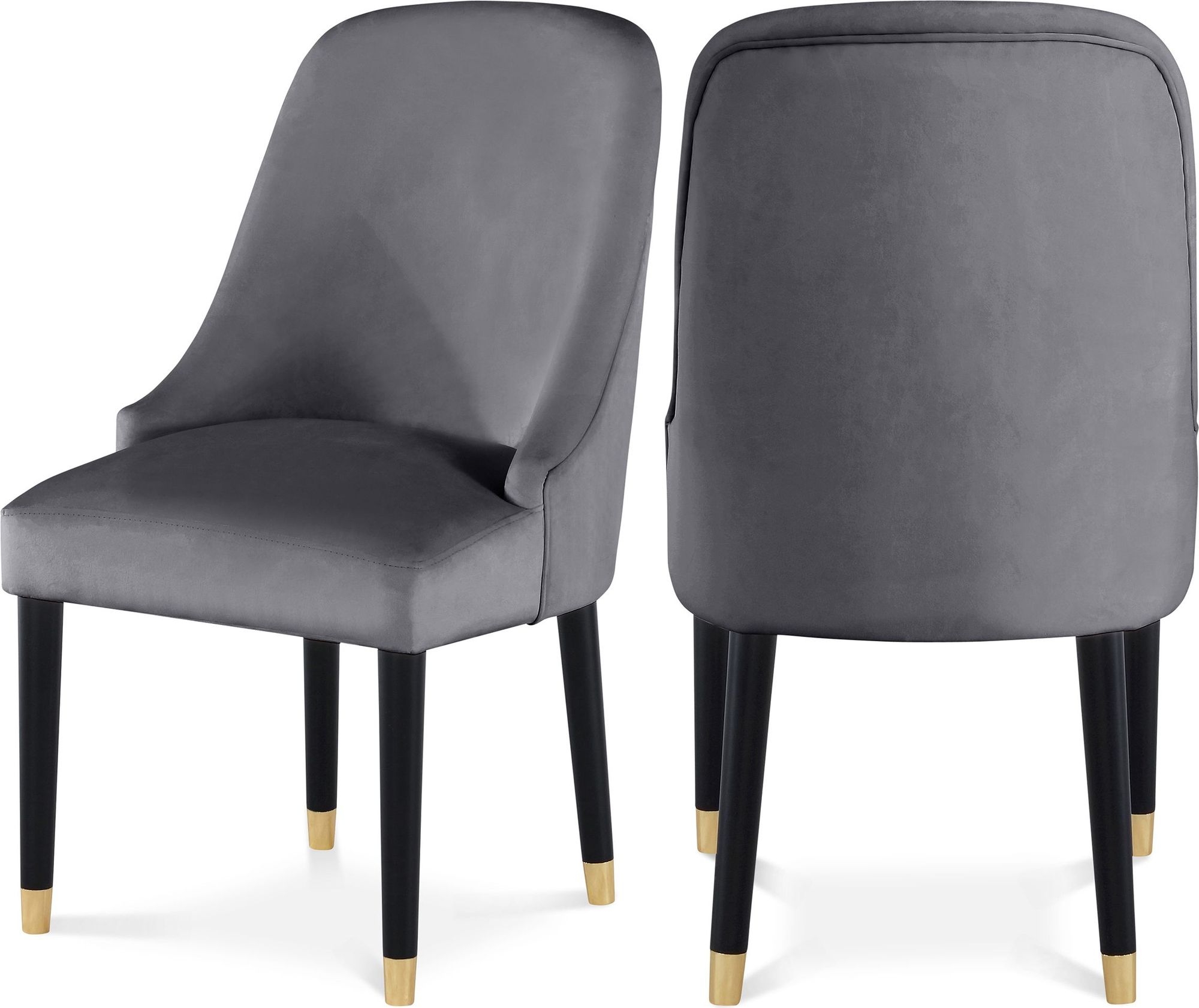 Omni Velvet Dining Chair with Wooden Legs