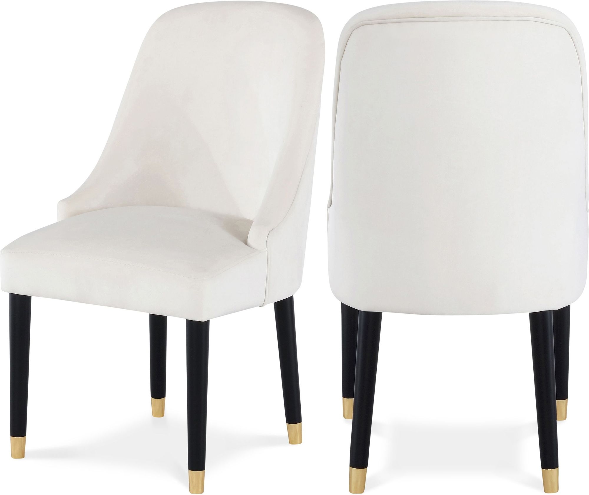 Omni Velvet Dining Chair with Wooden Legs