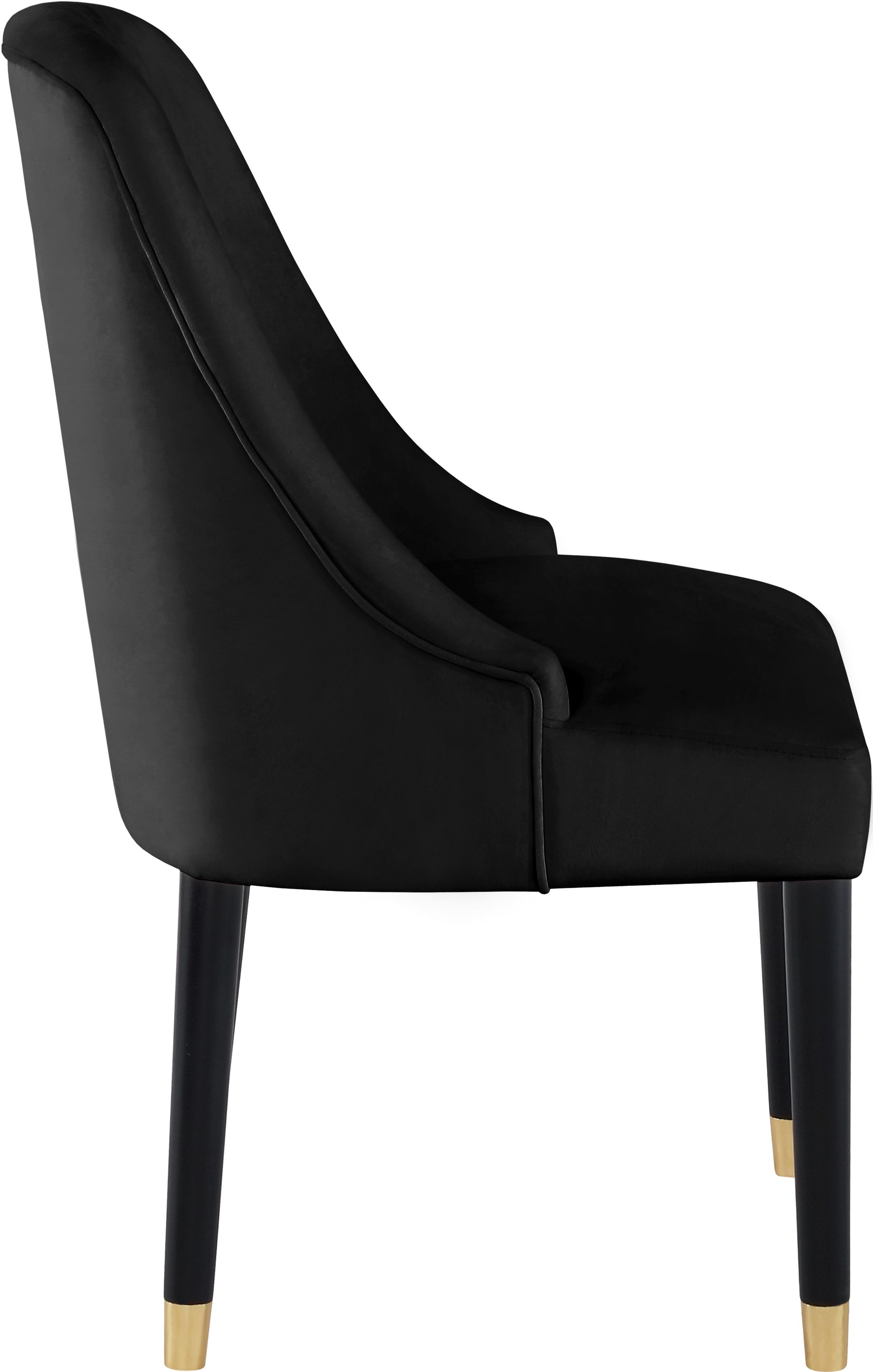 Omni Velvet Dining Chair with Wooden Legs