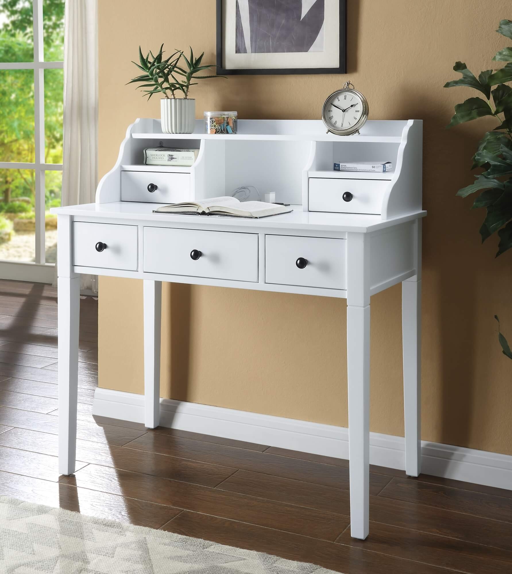 Agia Wood Writing Desk w/ USB Port