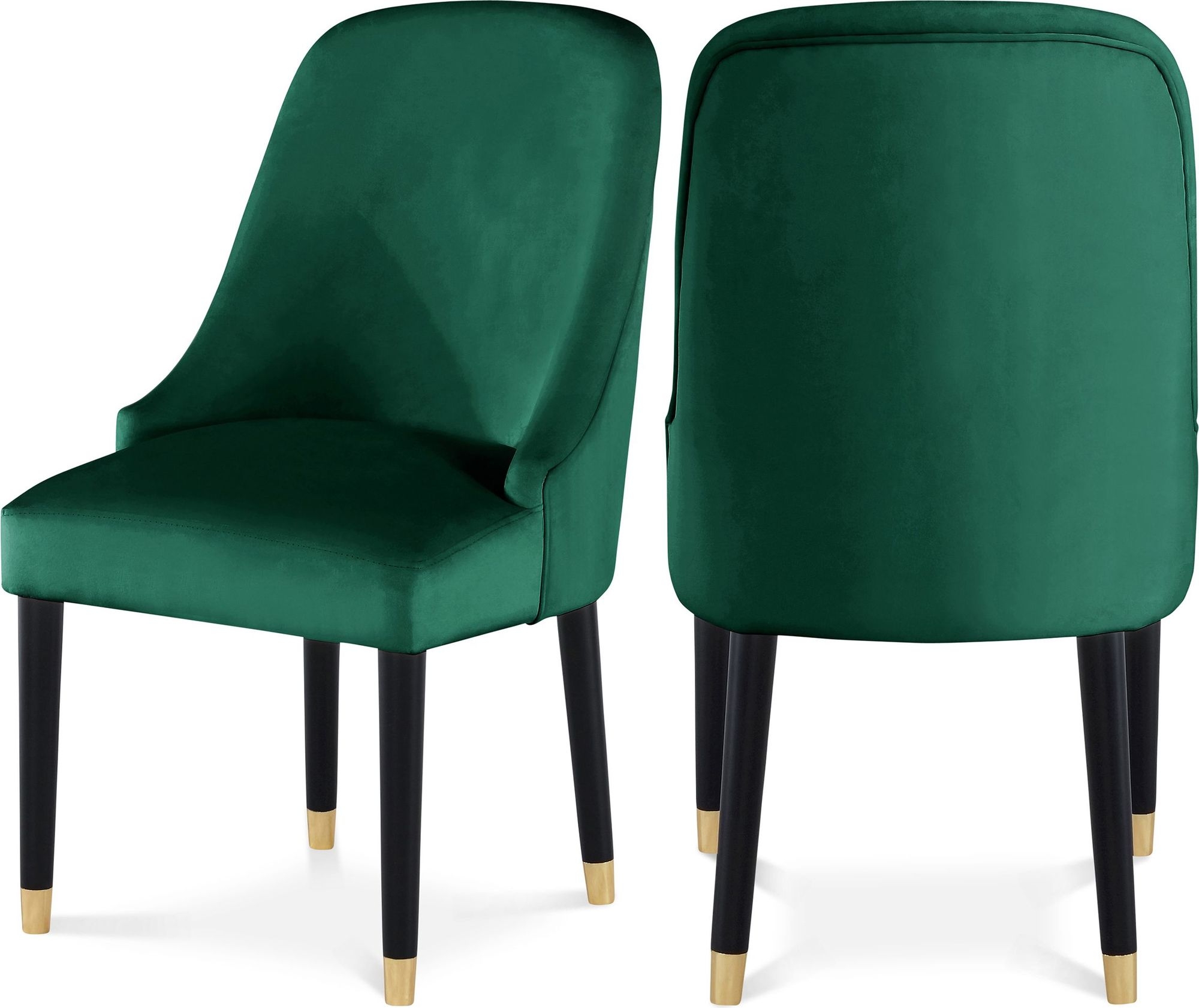 Omni Velvet Dining Chair with Wooden Legs