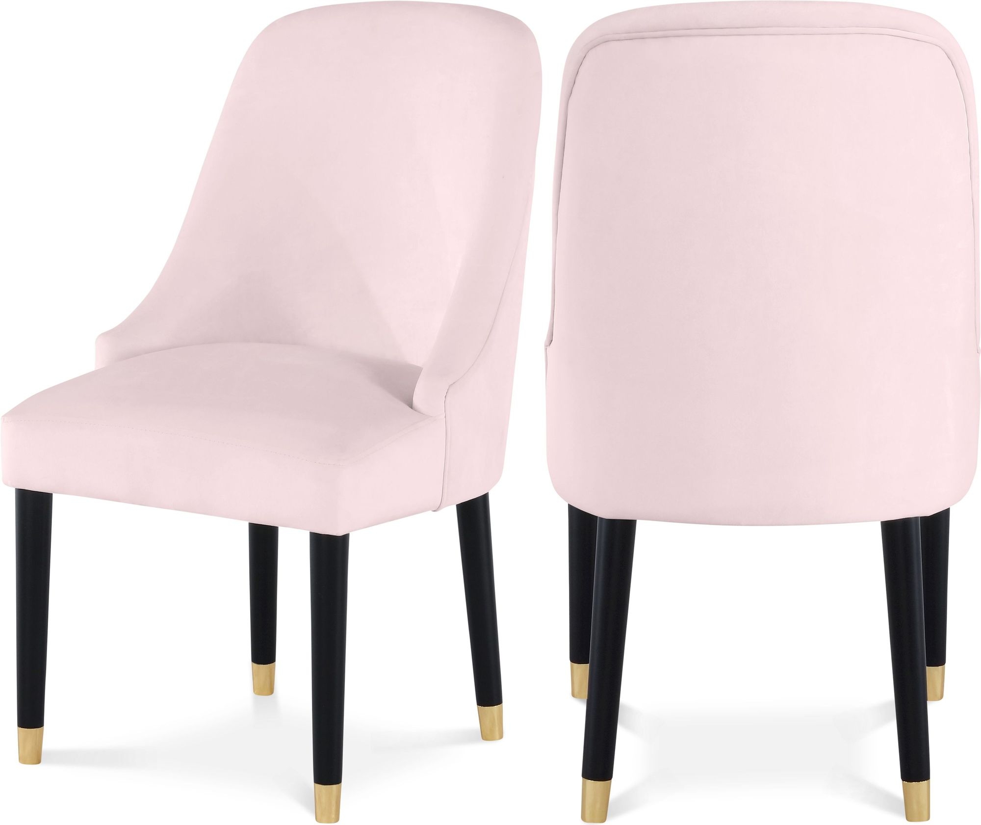 Omni Velvet Dining Chair with Wooden Legs