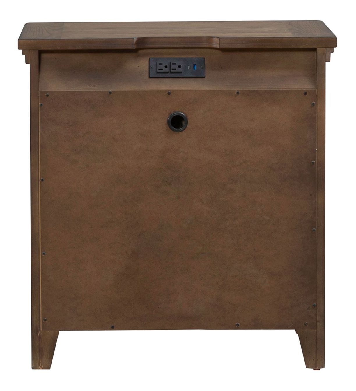 Carolina Park Wood 3-Drawer Nightstand w/Charging Station