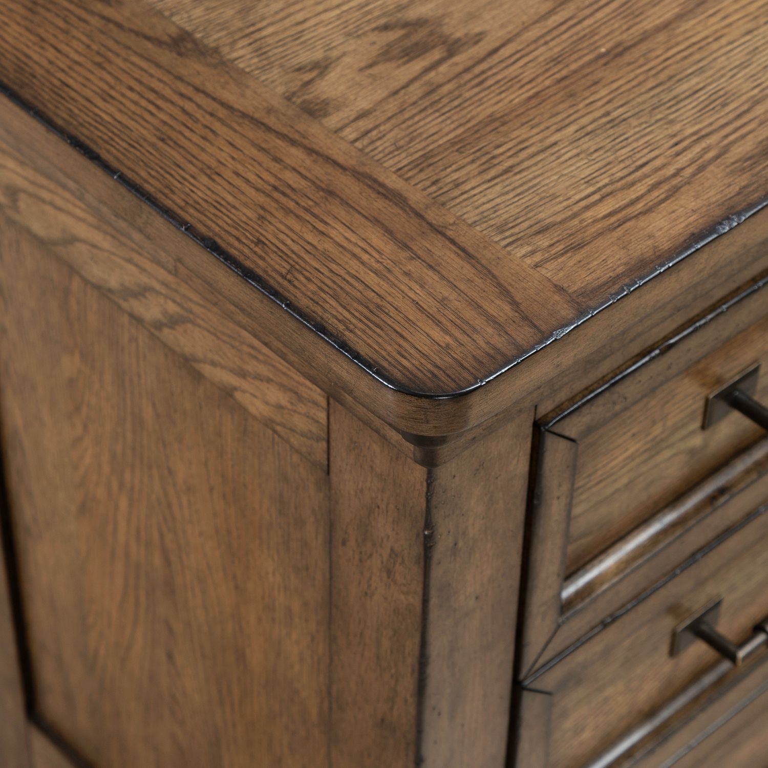 Carolina Park Wood 3-Drawer Nightstand w/Charging Station